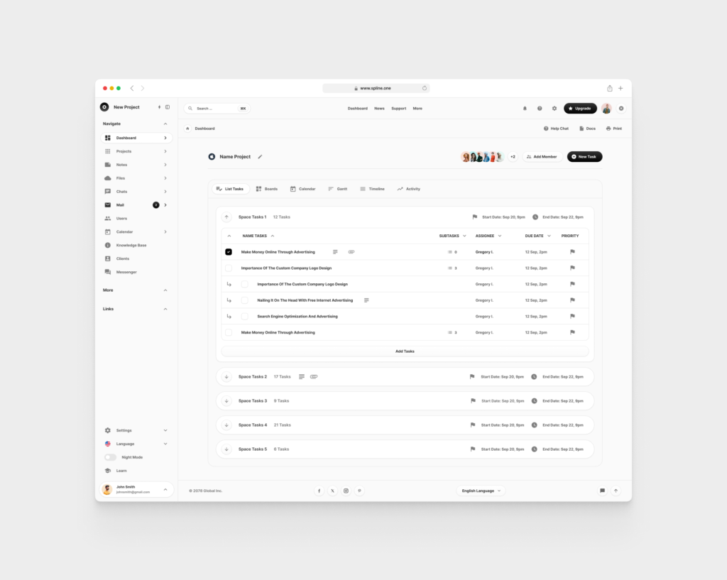 Tasks Dashboards for Figma (0002)