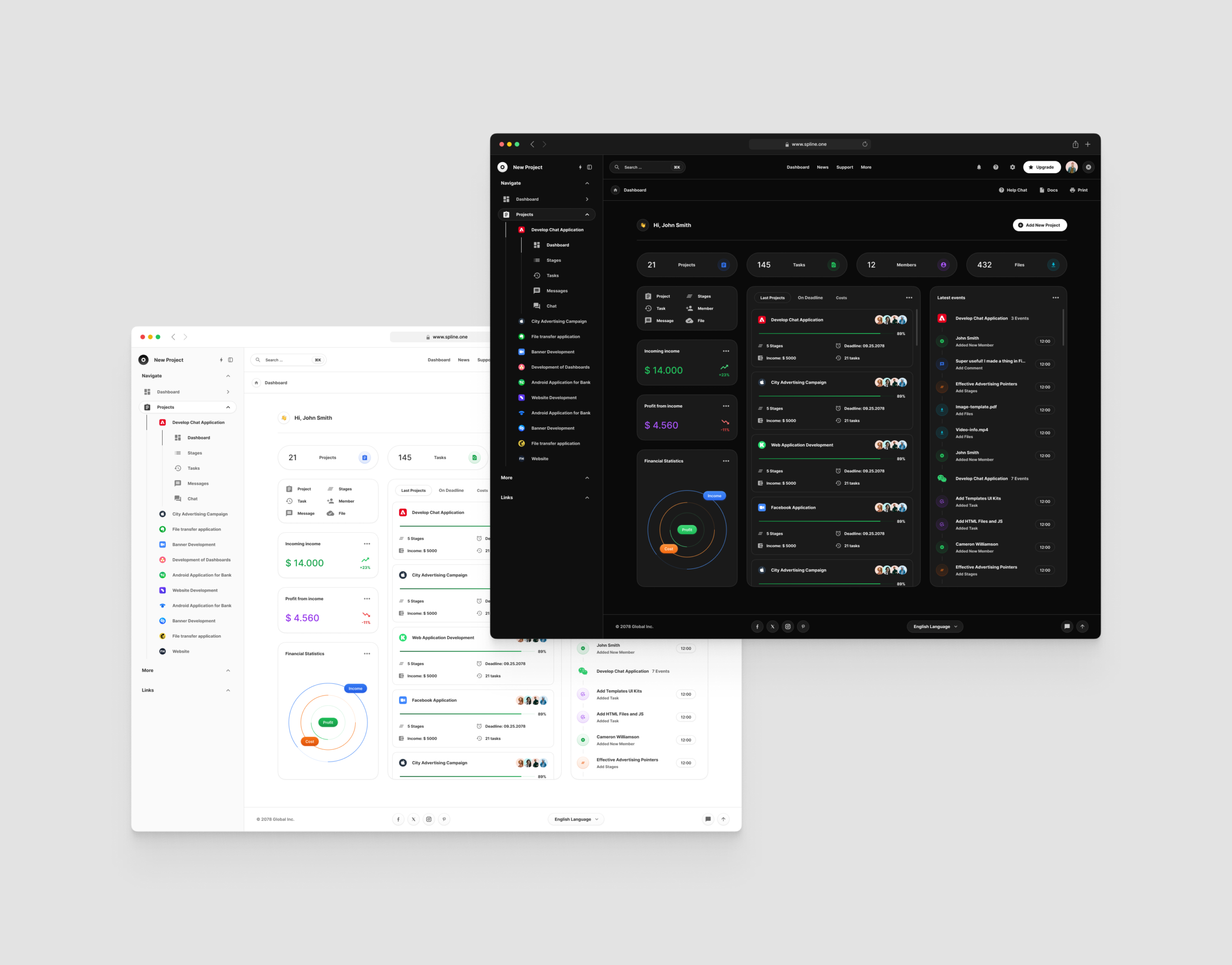 Projects Dashboards for Figma (0005)