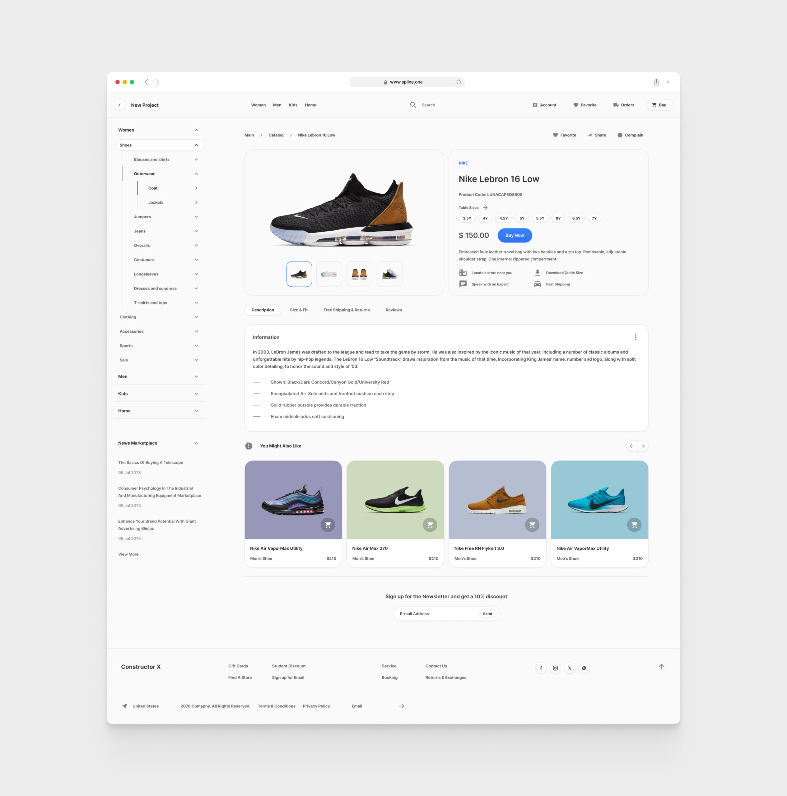 Shoes Store for Figma Templates (0041)