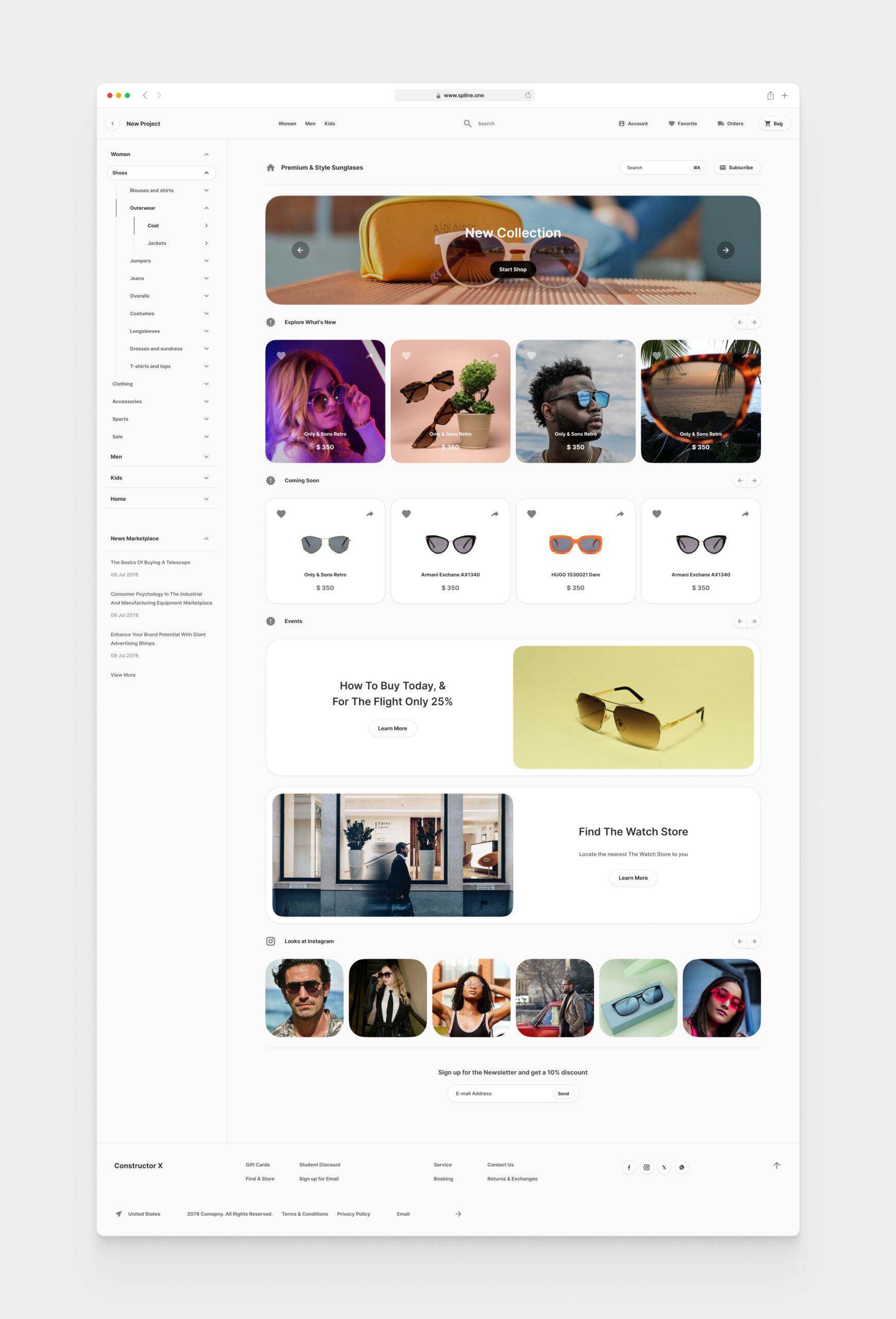 Glasses Store Templates for Figma (0034)
