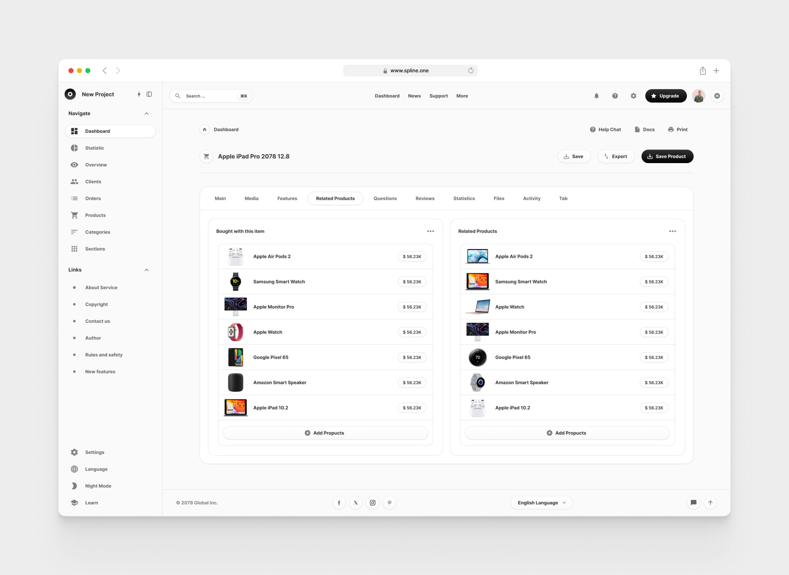 Commerce Dashboards for Figma Template