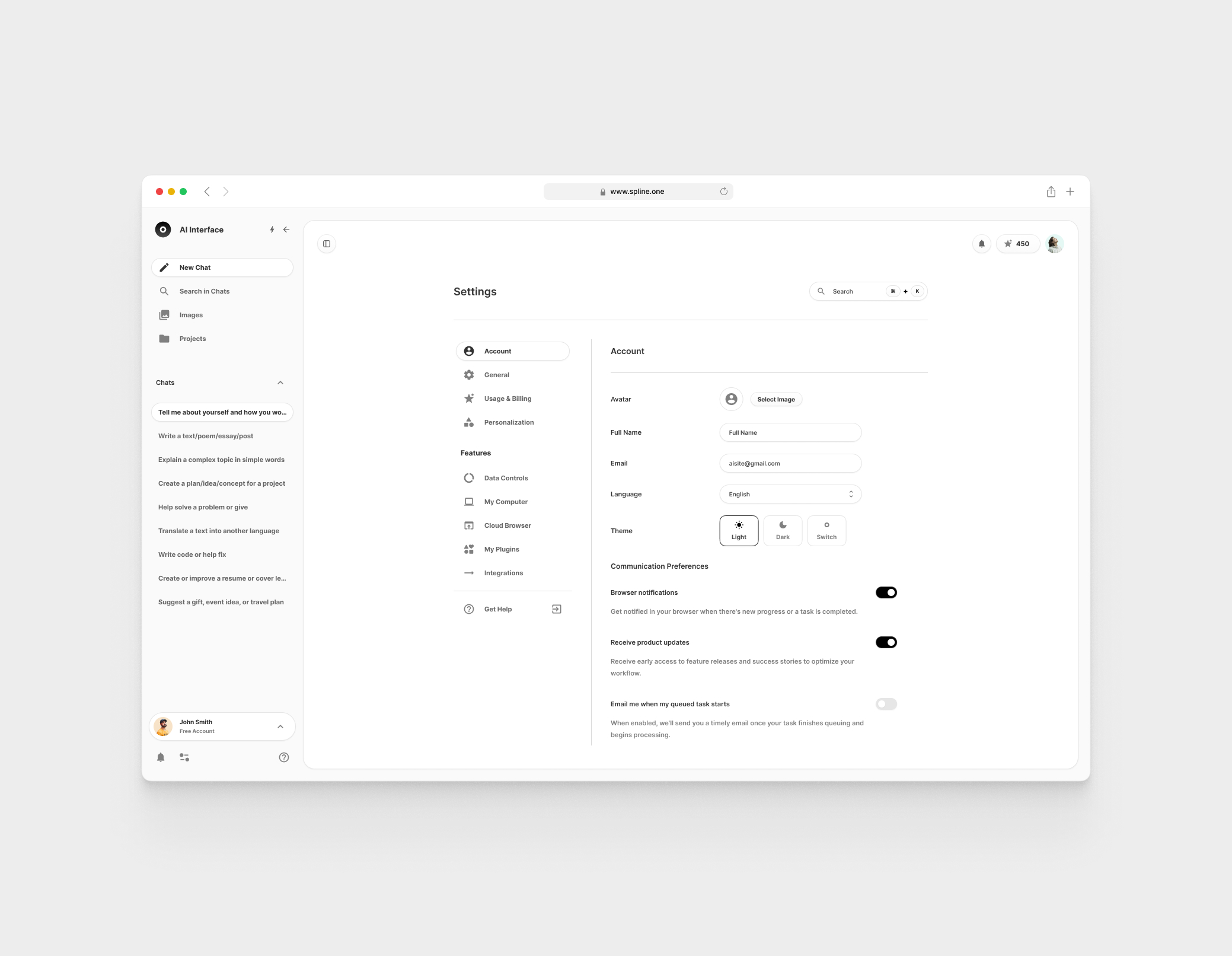 AI Chat GPT for Figma Templates