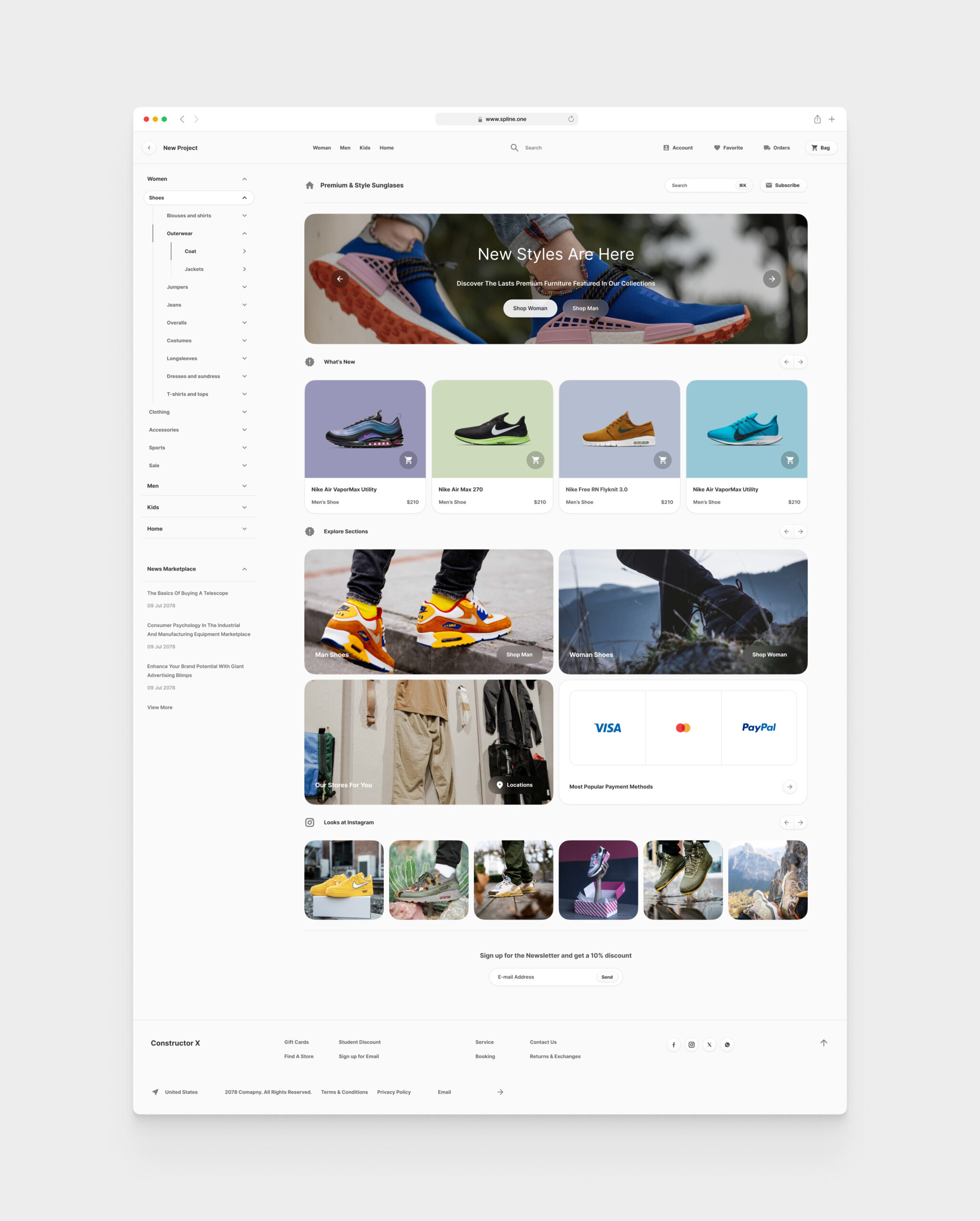 Shoes Store for Figma Templates (0041)