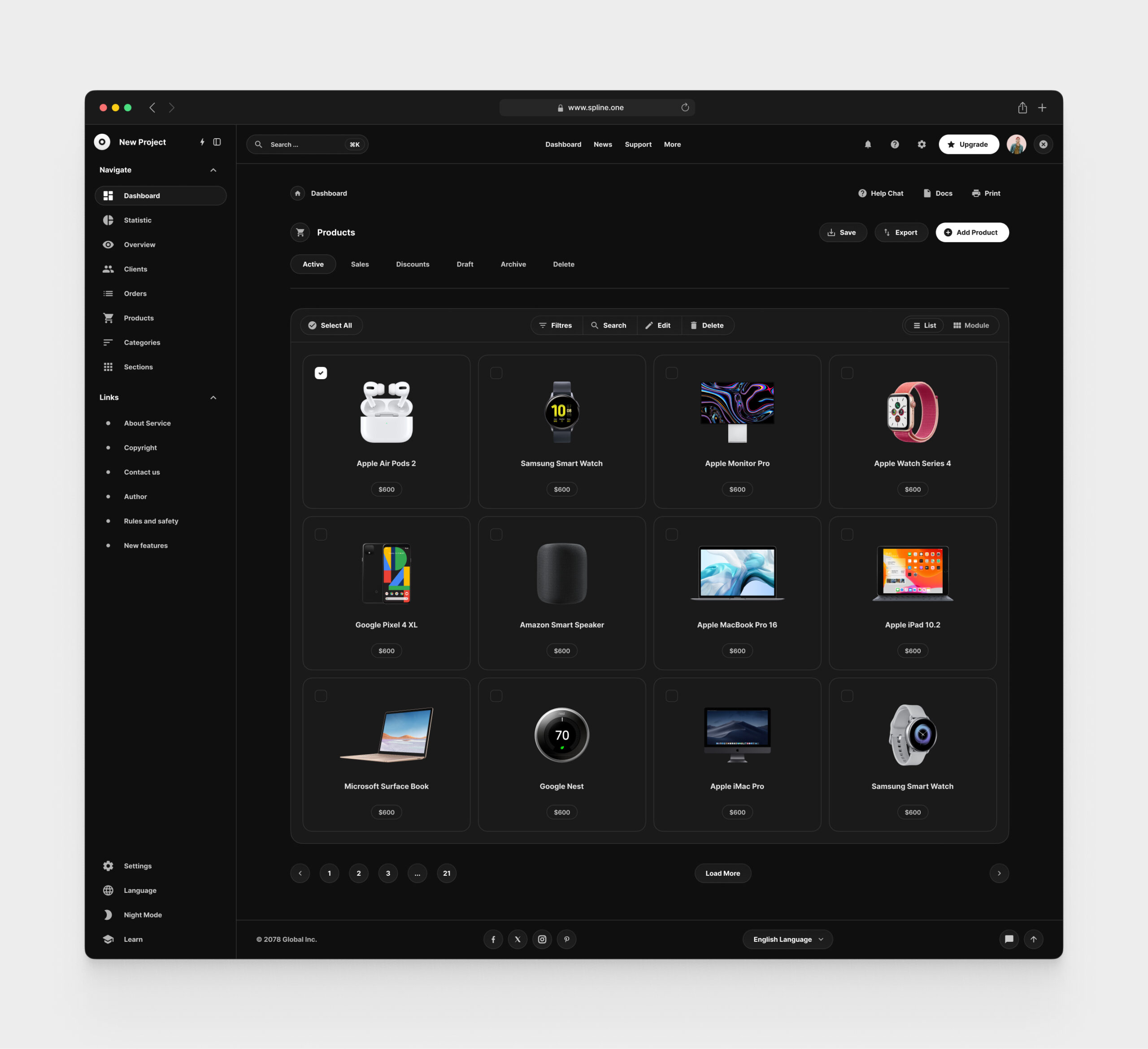 Commerce Dashboards for Figma Template