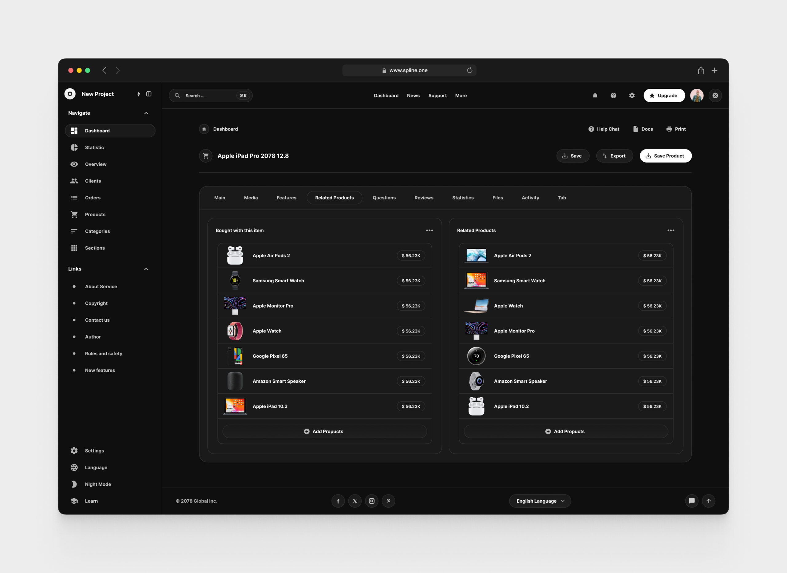 Commerce Dashboards for Figma Template