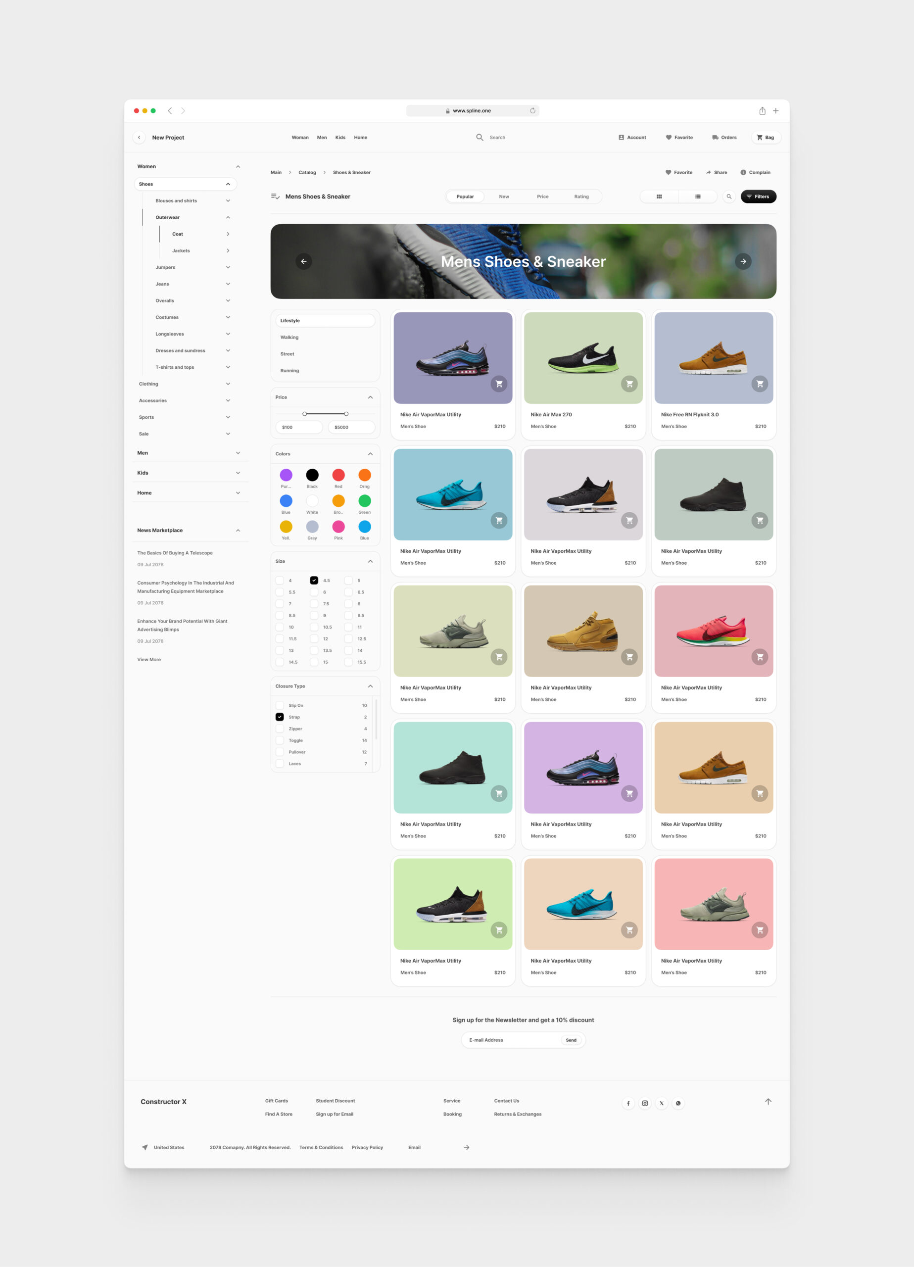 Shoes Store for Figma Templates (0041)