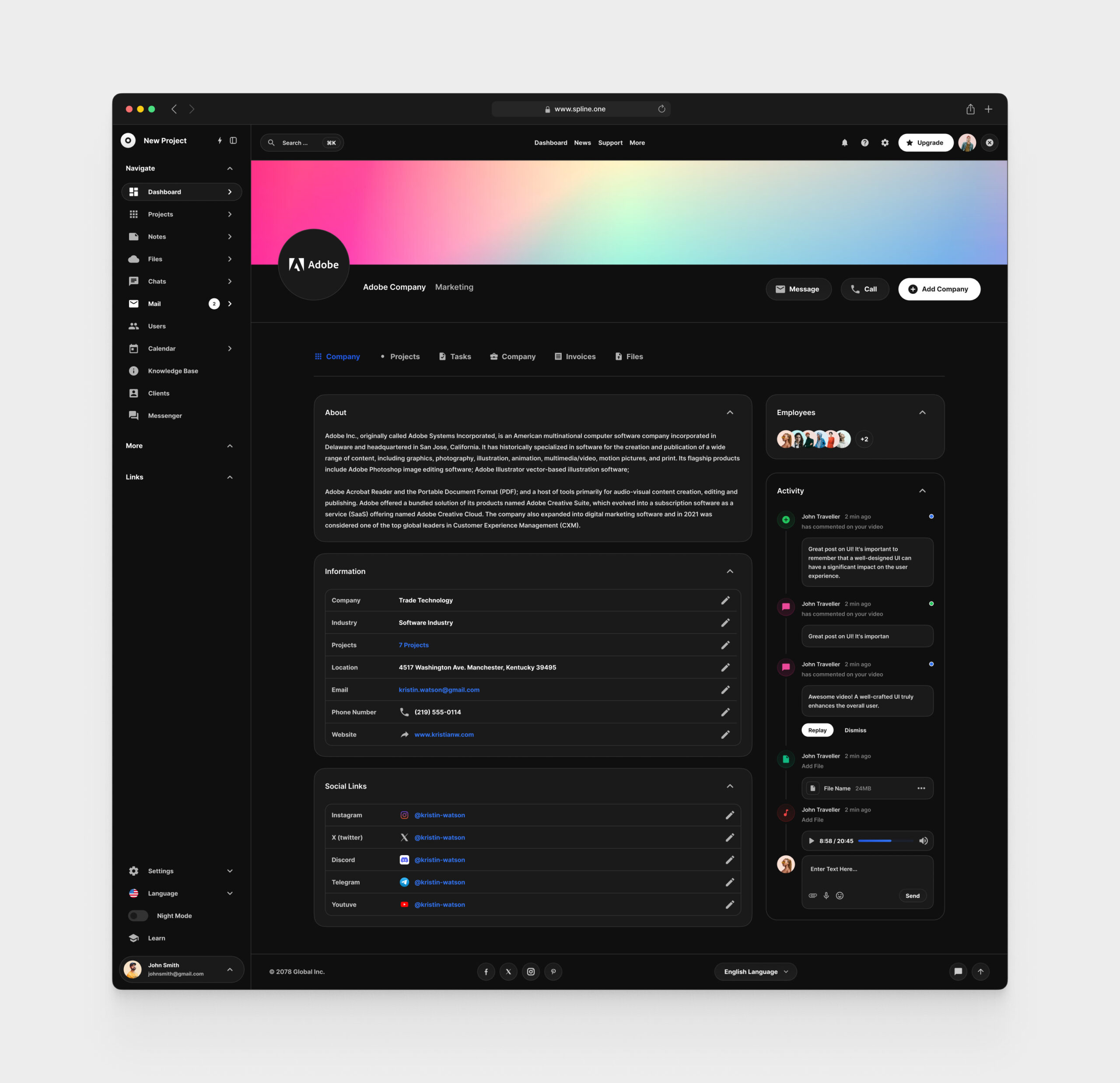 Profile UI for Figma