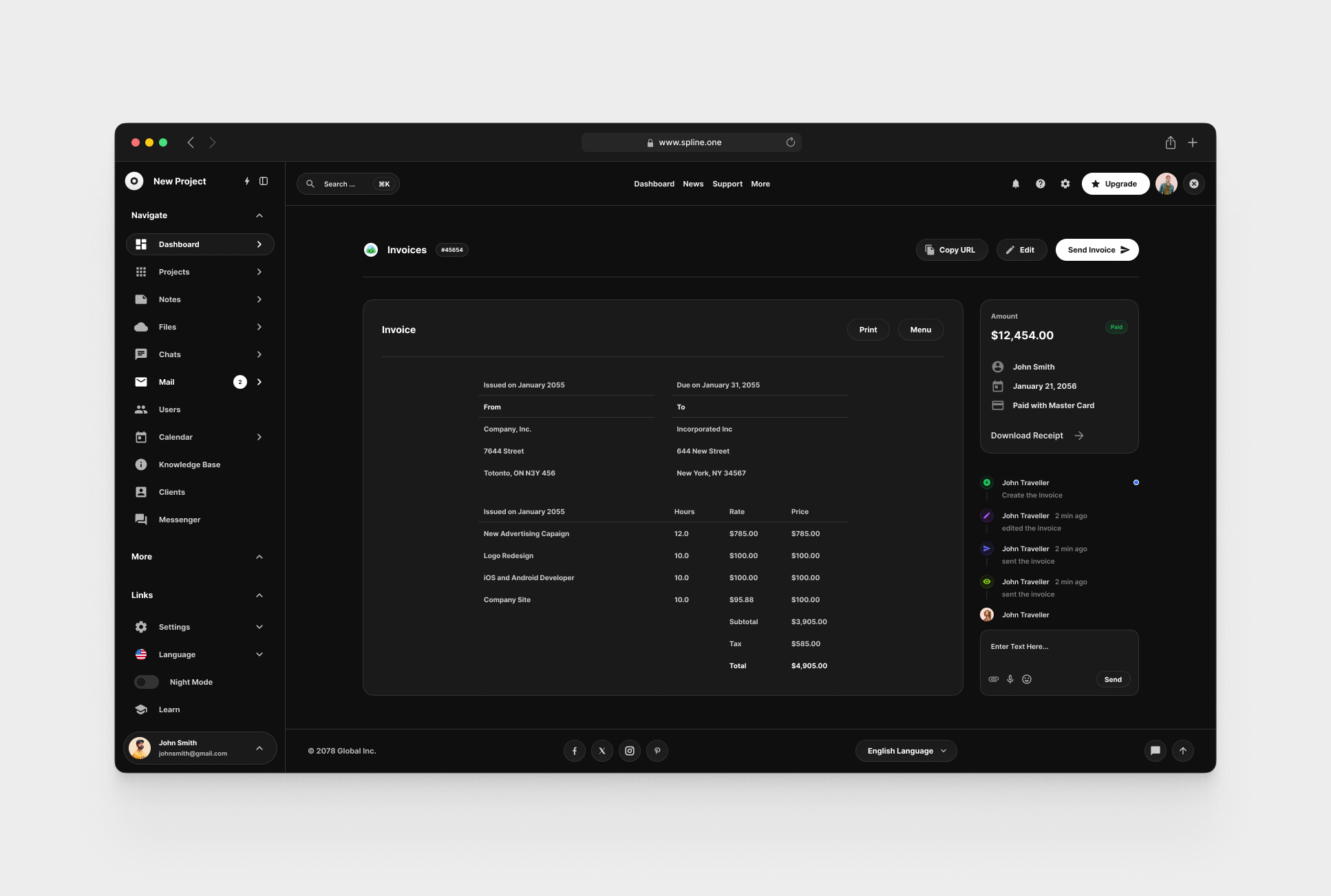 Invoice for Figma Tempalte (0011)