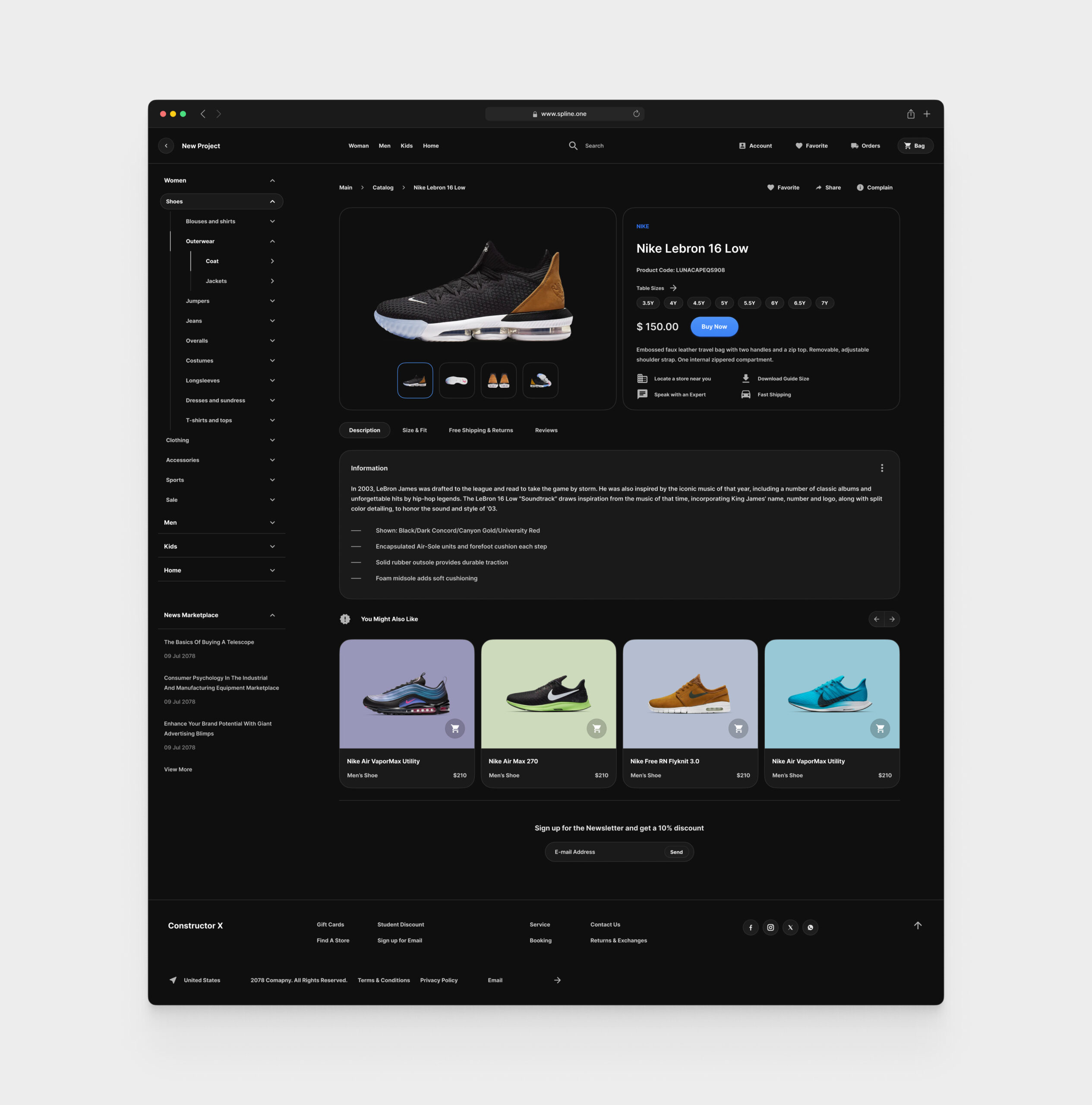 Shoes Store for Figma Templates (0041)