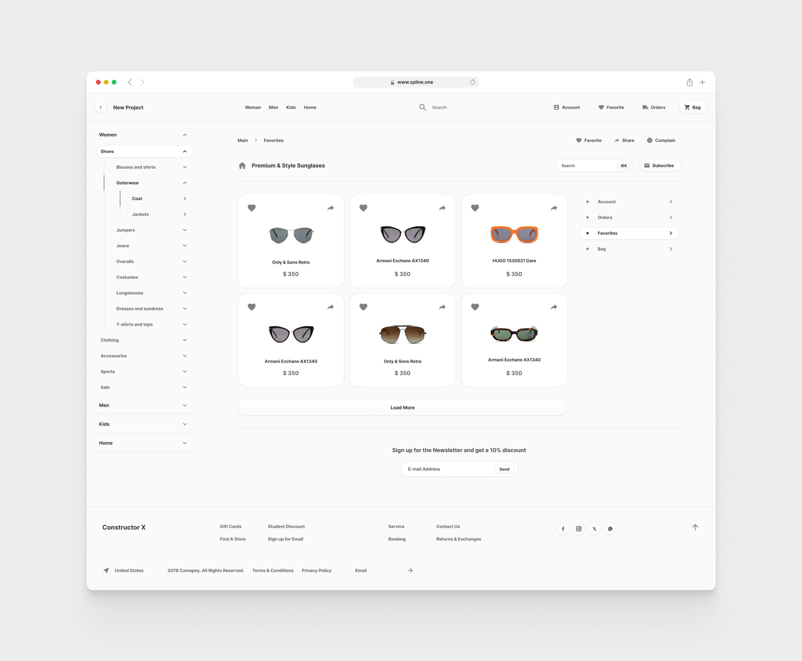 Glasses Store Templates for Figma (0034)