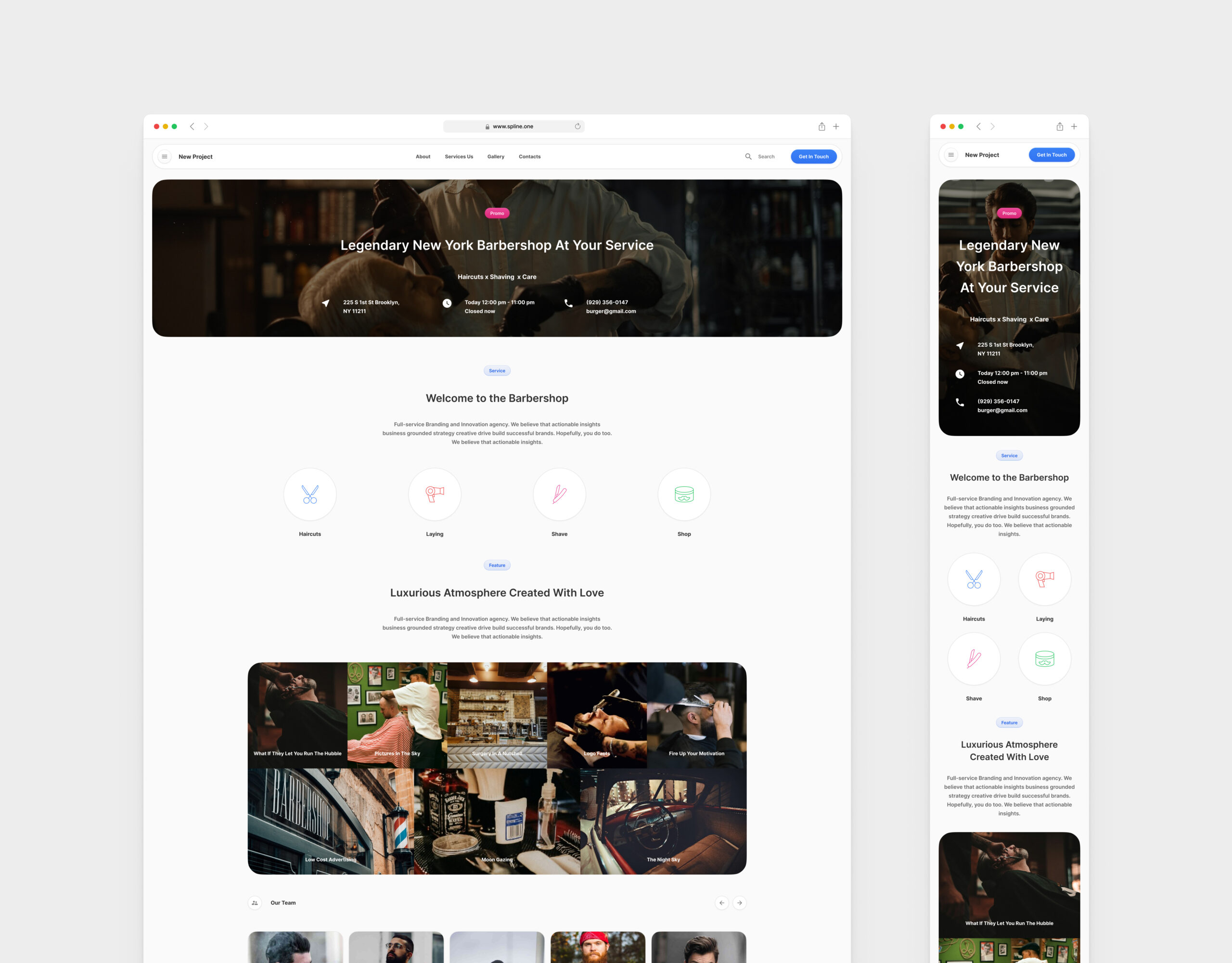 Barbershop Template for Figma (0054)