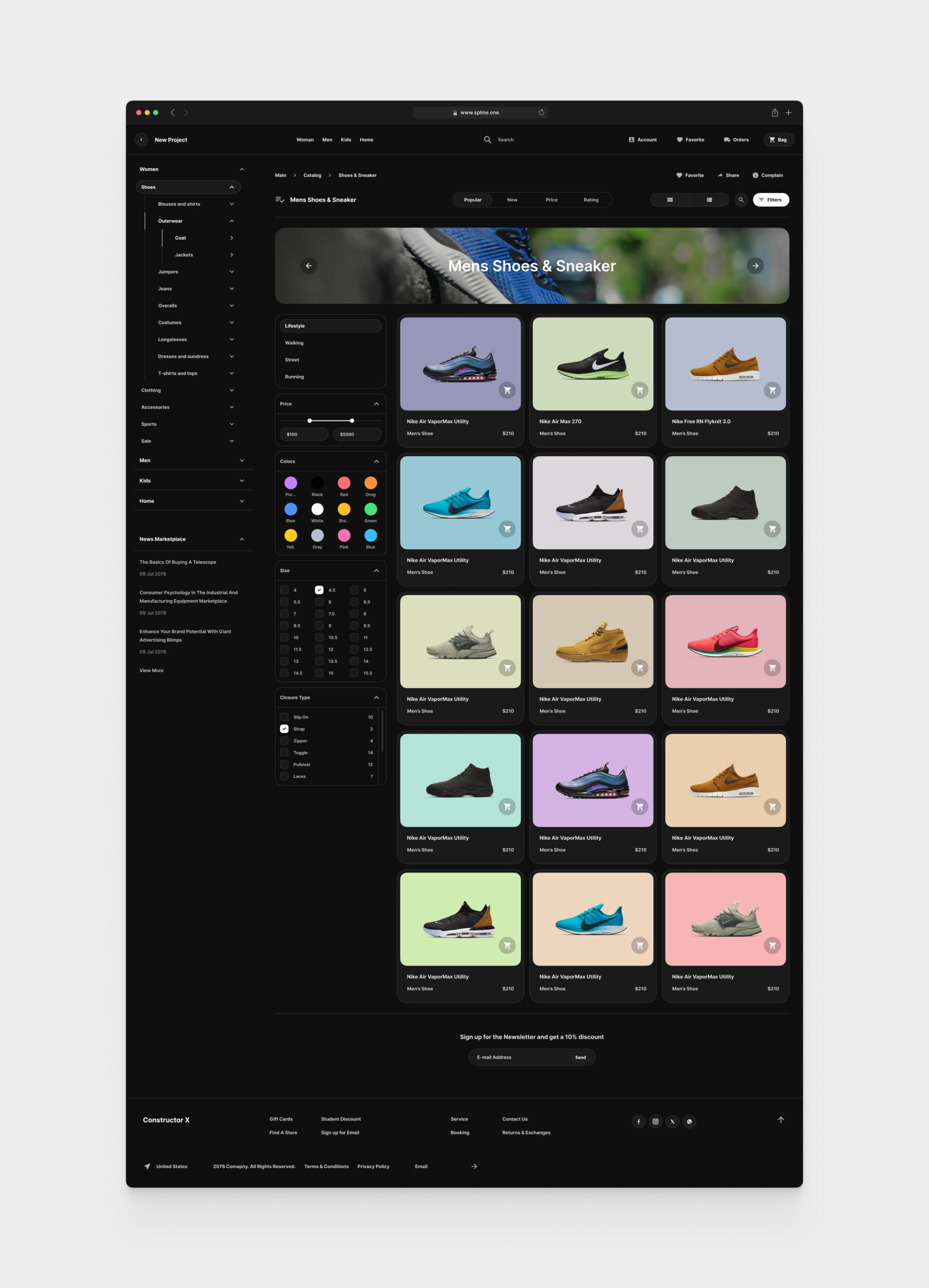 Shoes Store for Figma Templates (0041)