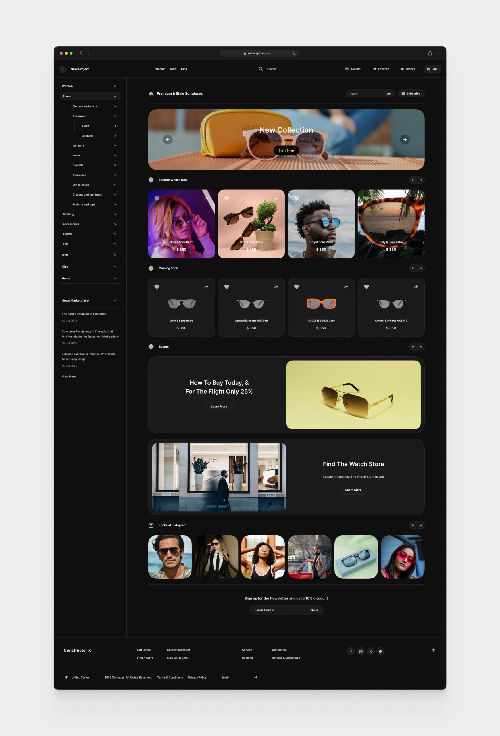 Glasses Store Templates for Figma (0034)