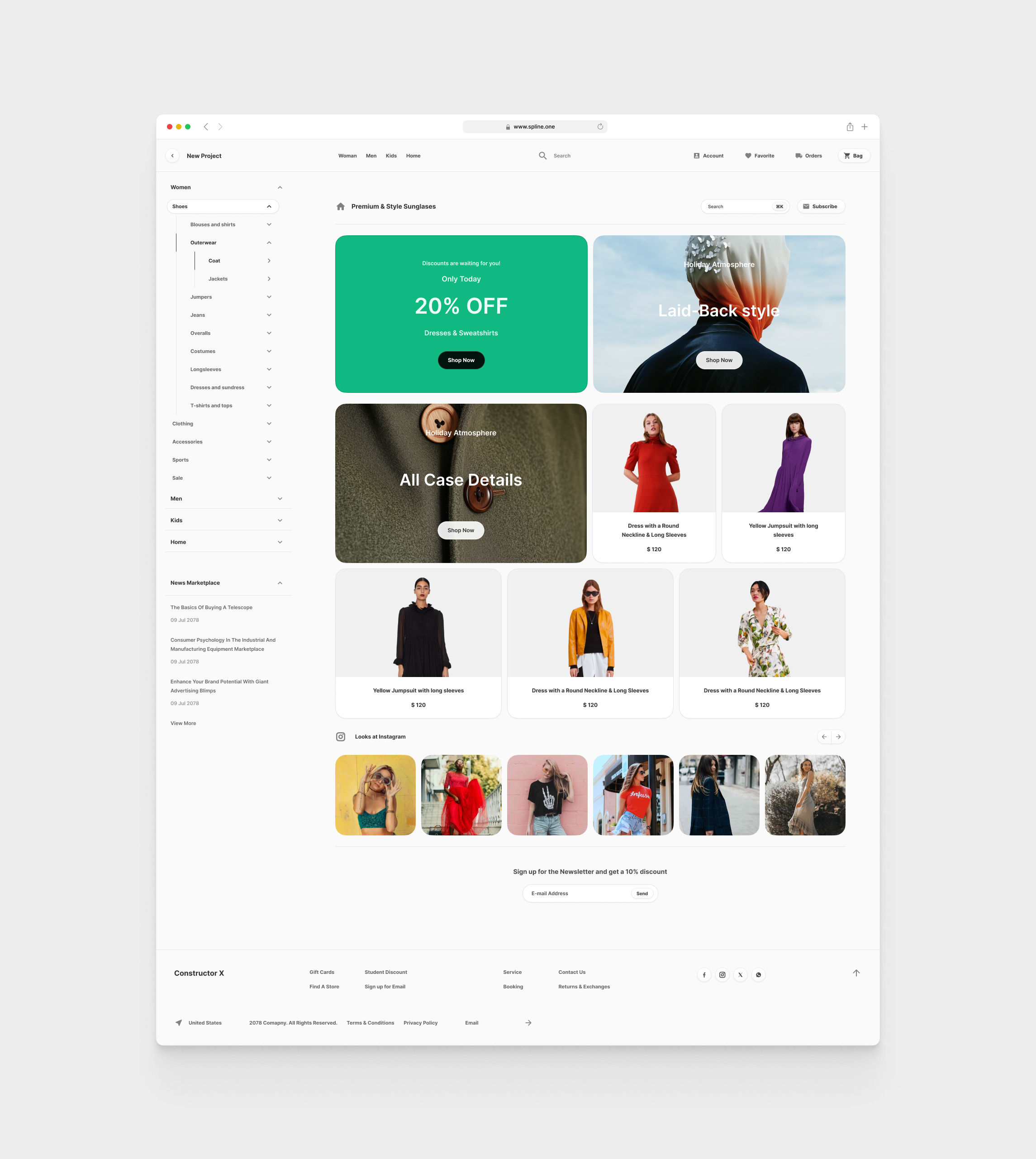 Clothes Store for Figma Tempaltes (0039)