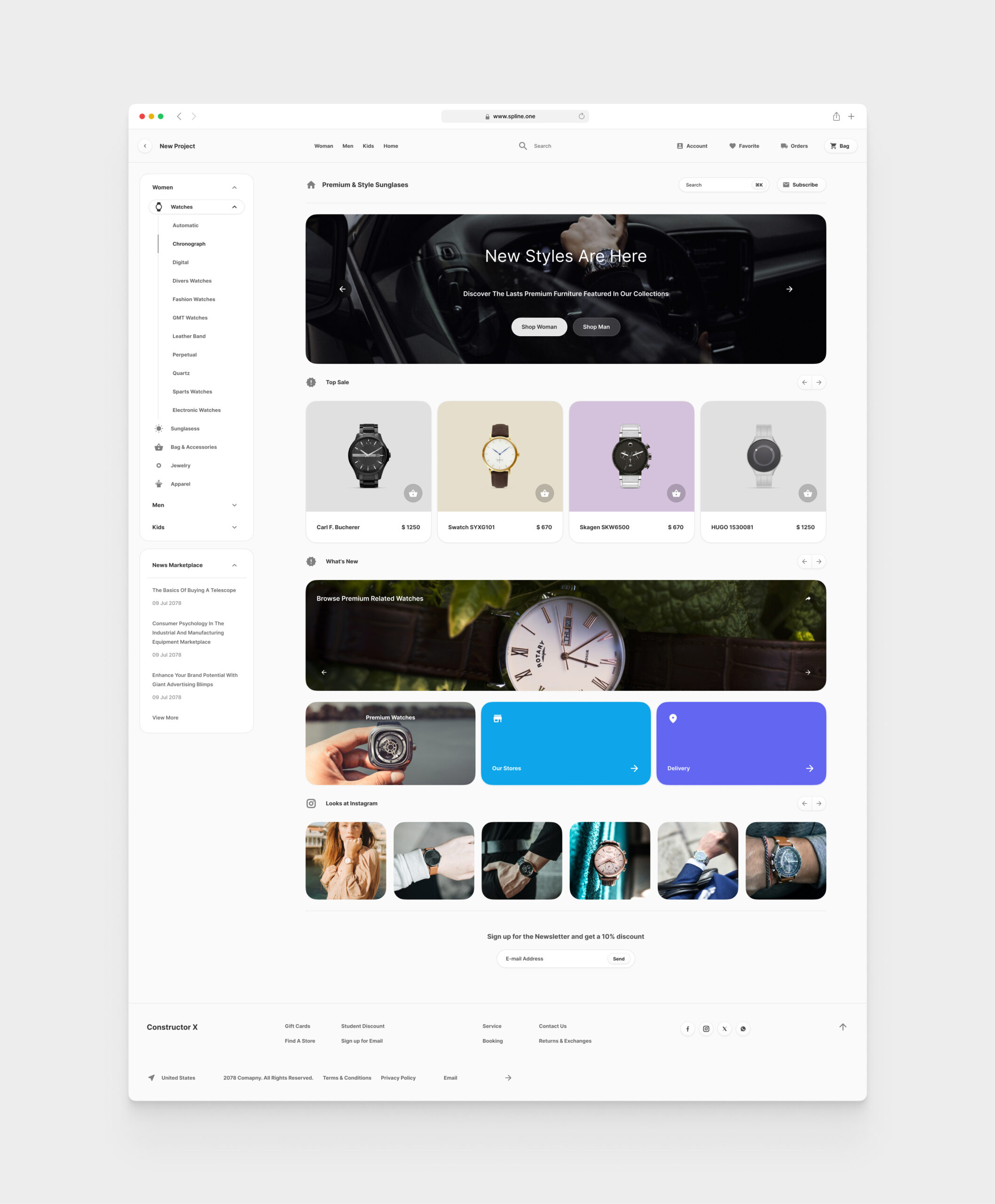Watches Store for Figma Templates (0038)