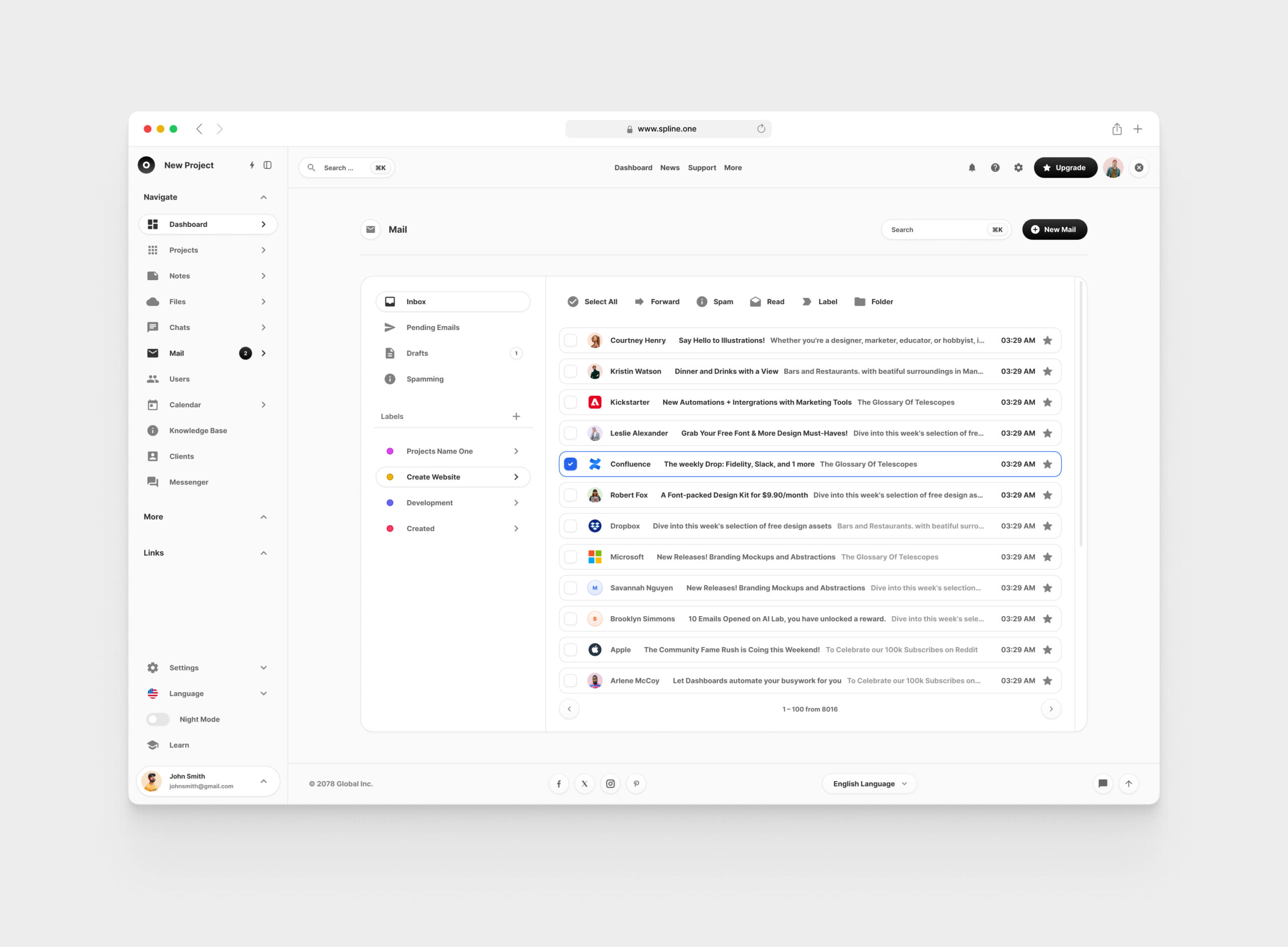 Mail for Figma Template