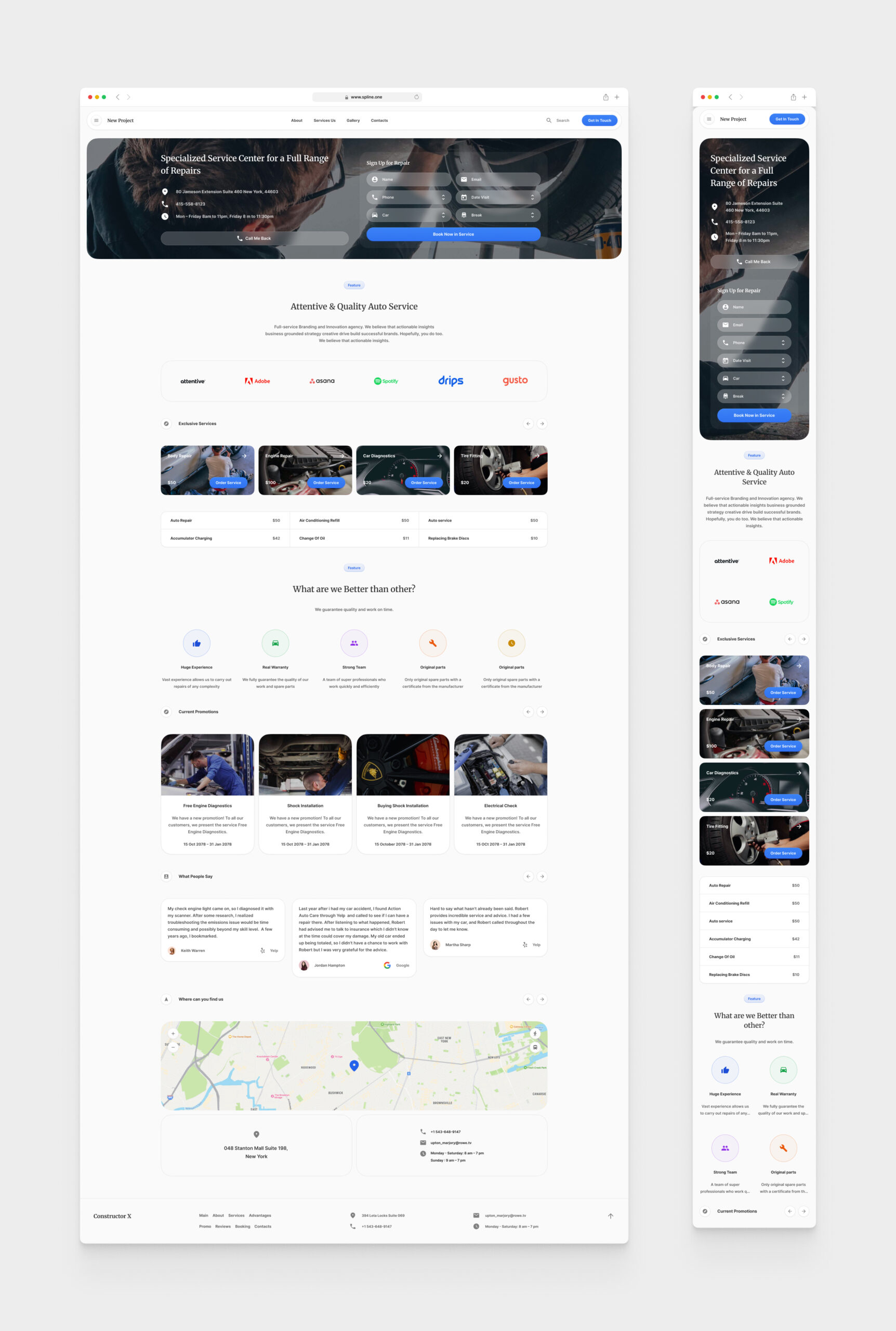 Car Service Template for Figma (0056)