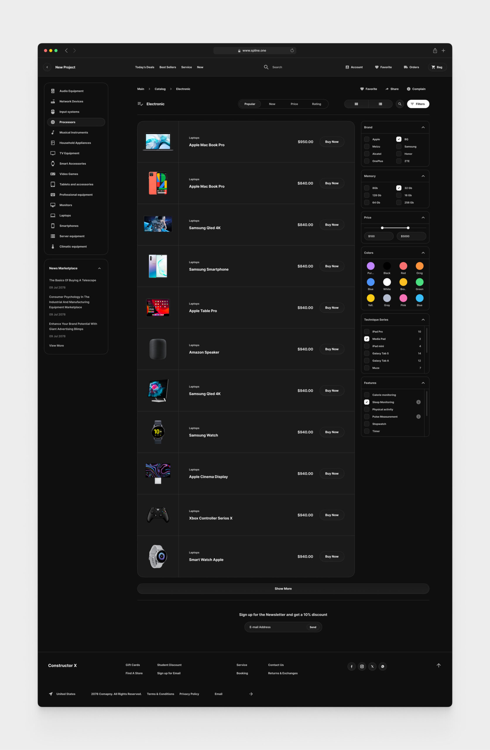 Electronic Store for Figma Templates (0035)