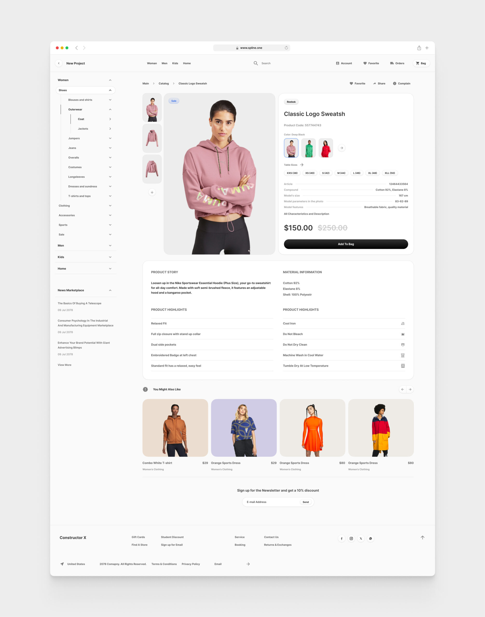 Sport Store for Figma Templates (0040)