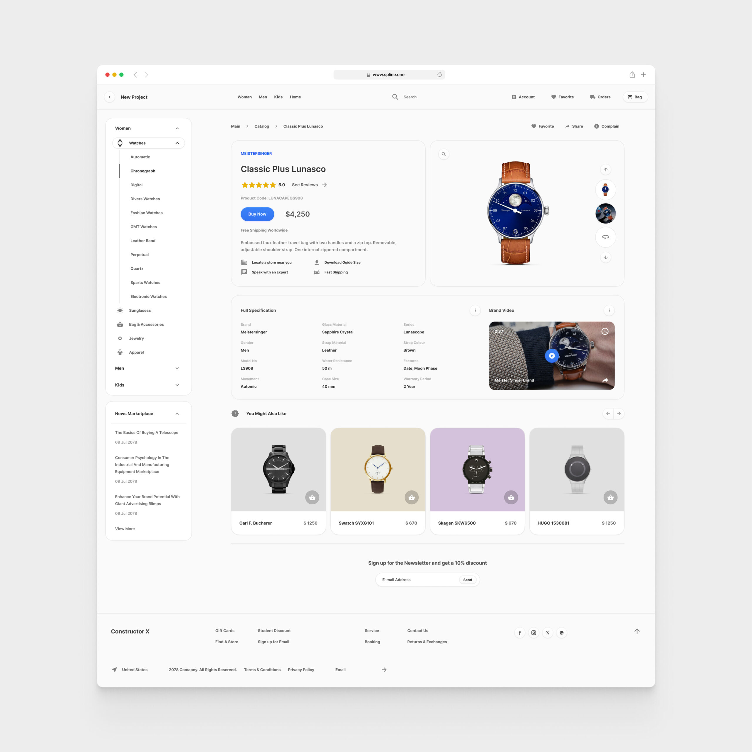 Watches Store for Figma Templates (0038)
