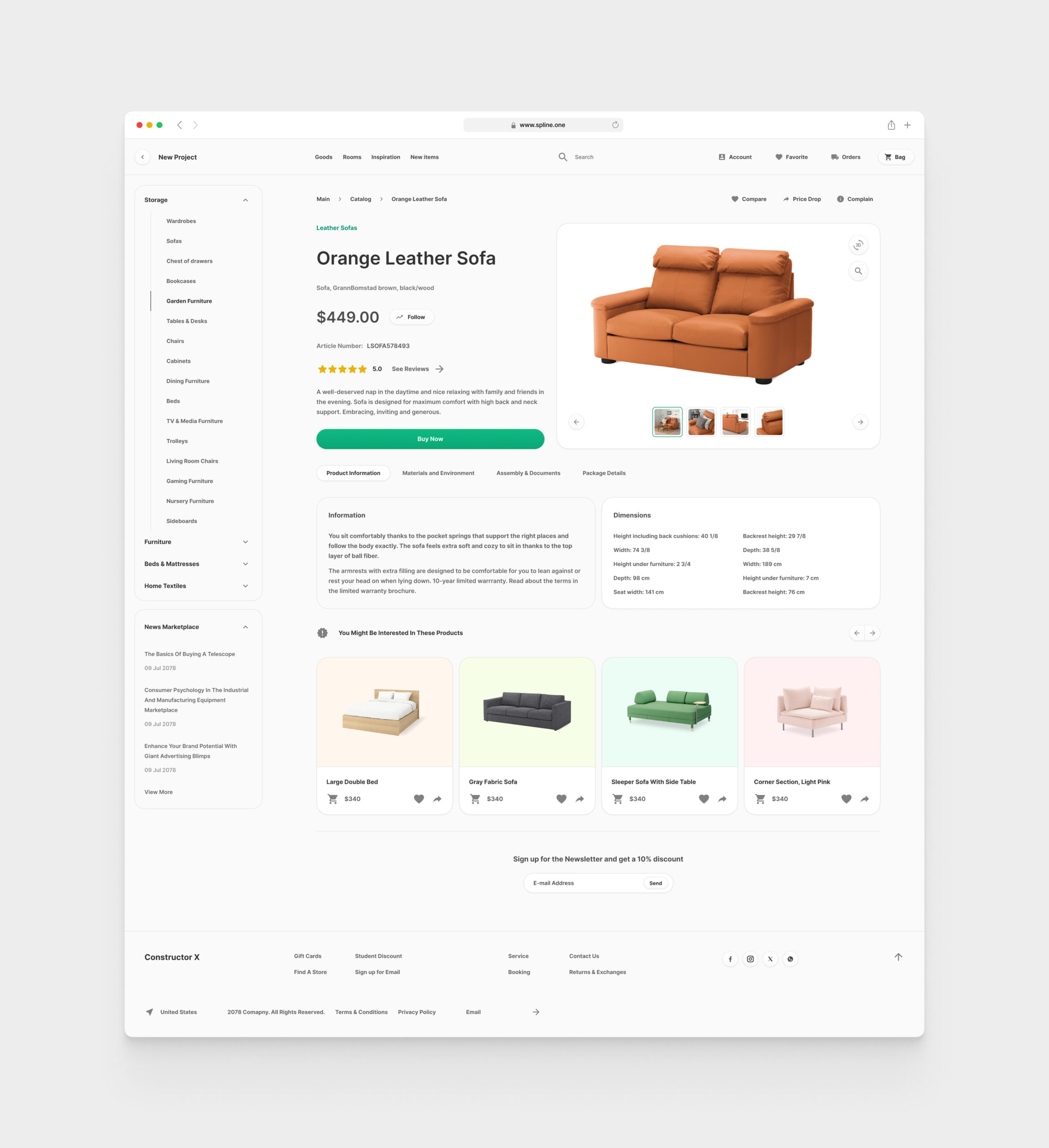 Furniture Store for Figma Templates (0036)
