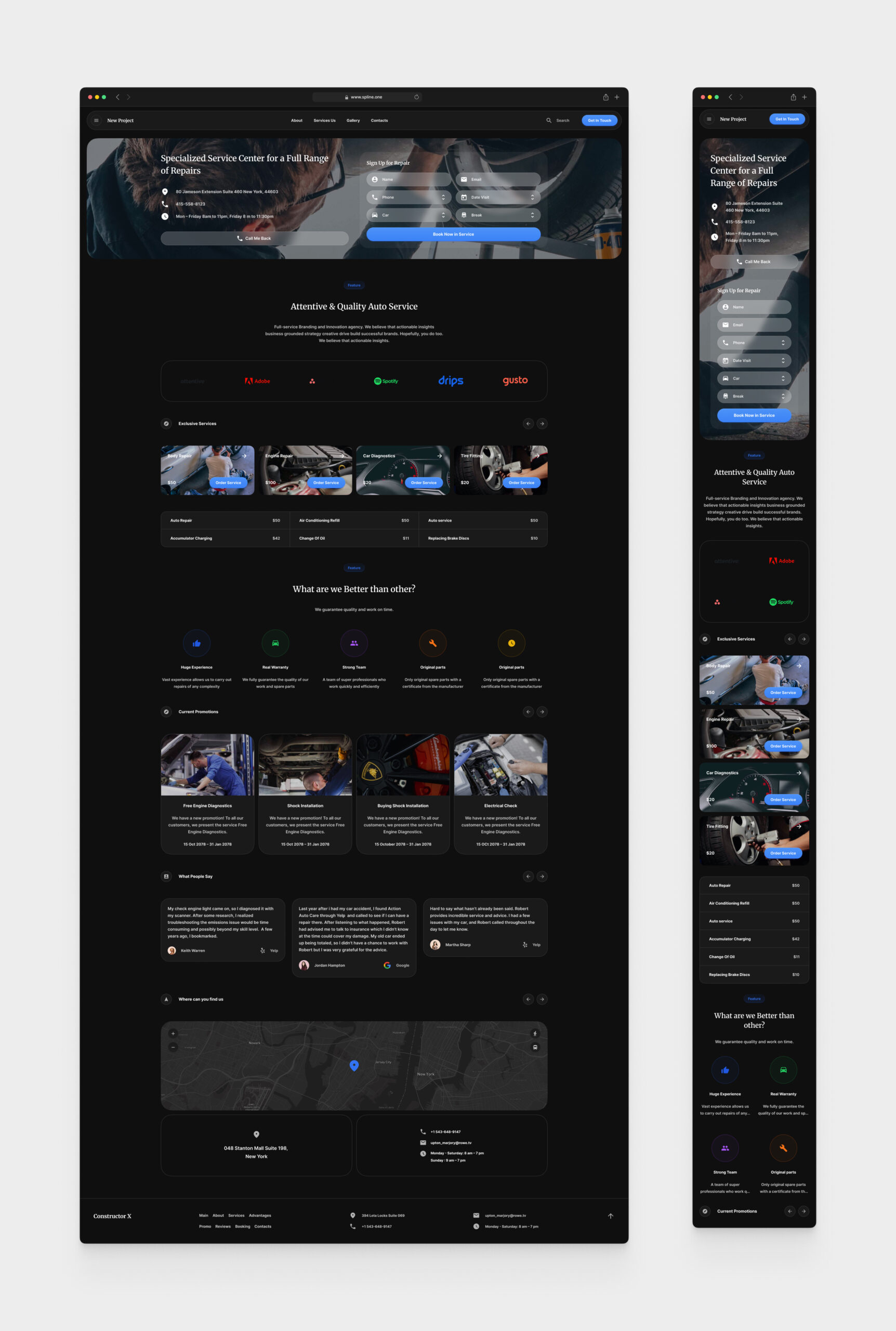 Car Service Template for Figma (0056)