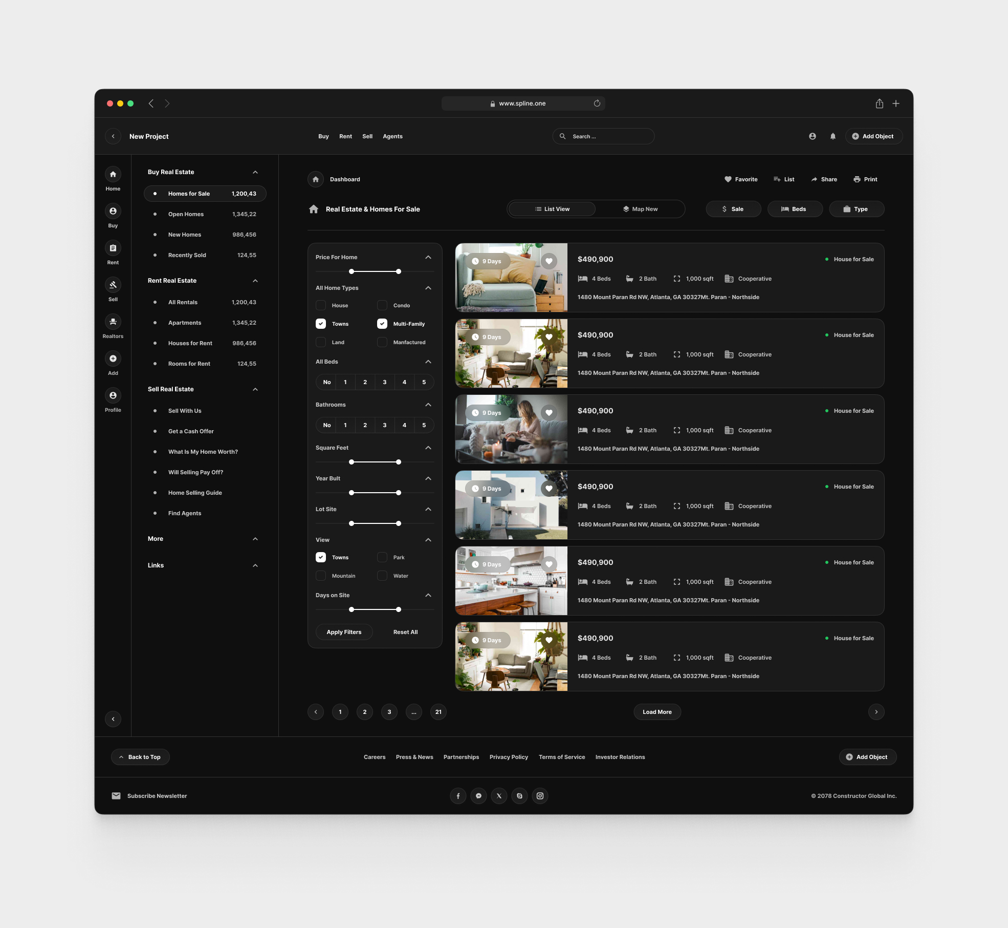 Real Estate for Figma Templates (0023)