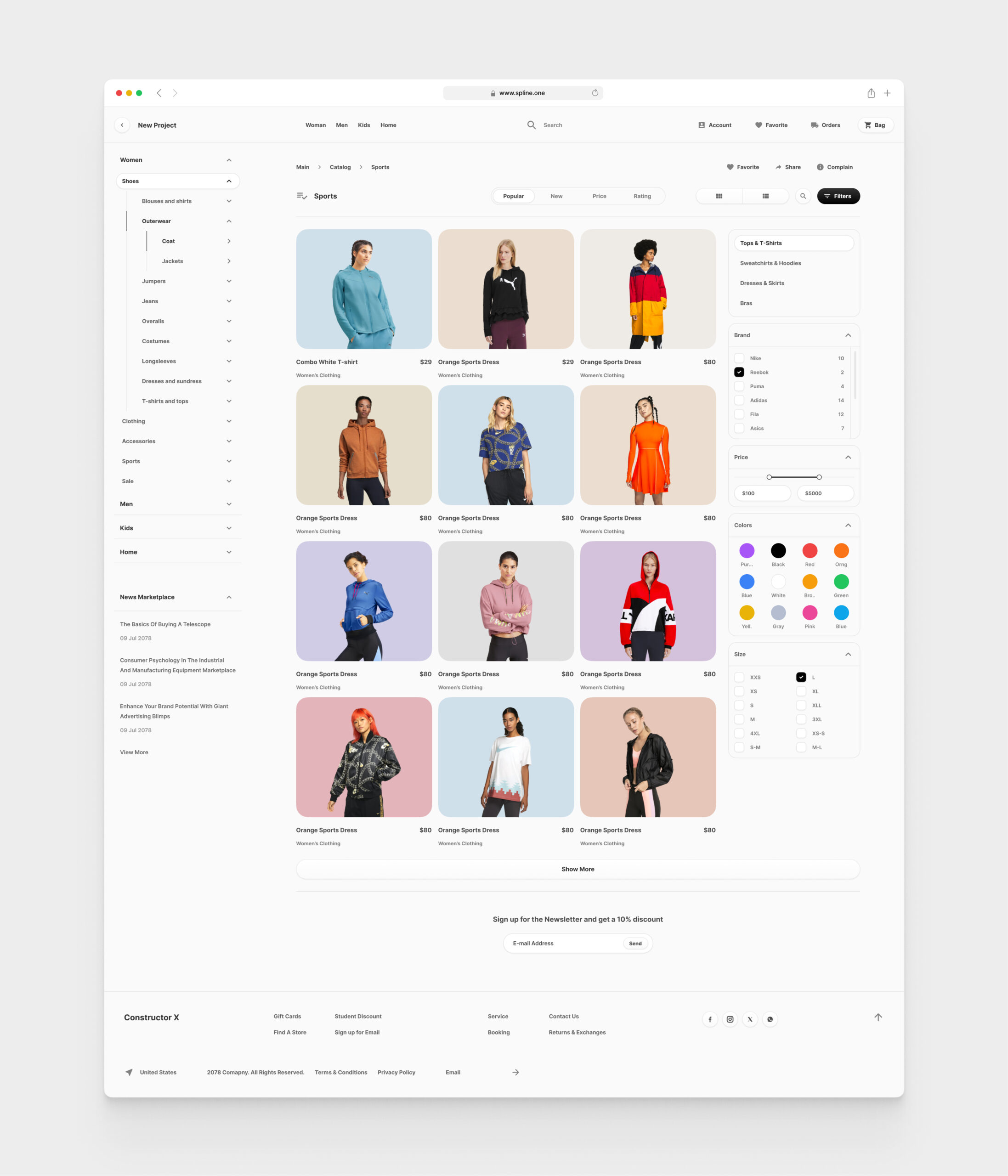 Sport Store for Figma Templates (0040)