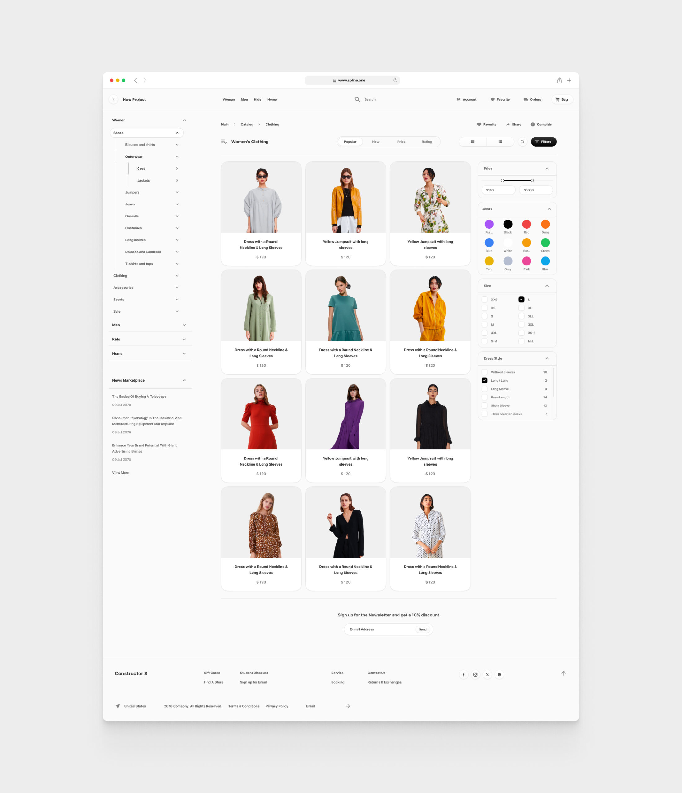 Clothes Store for Figma Tempaltes (0039)