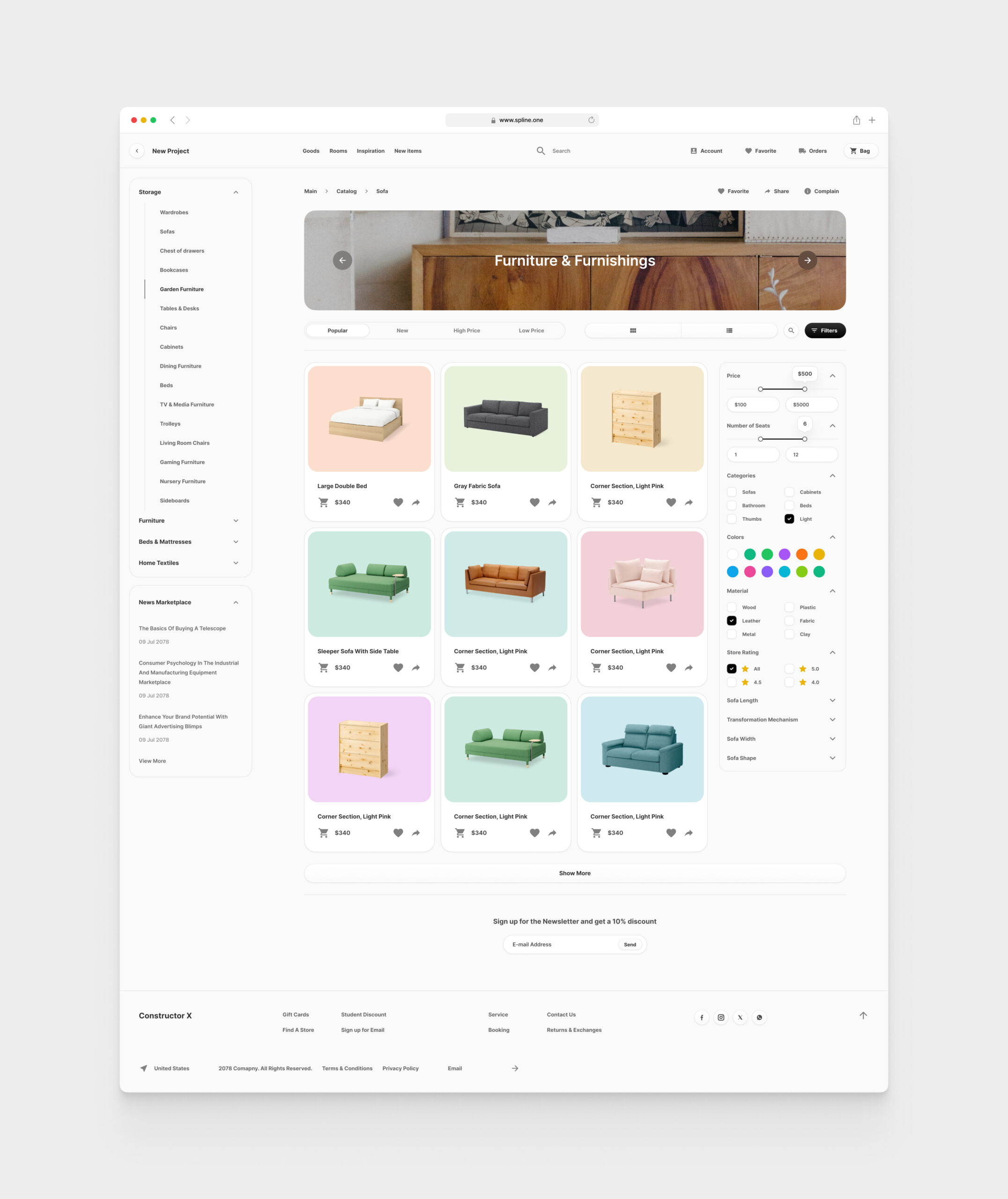 Furniture Store for Figma Templates (0036)