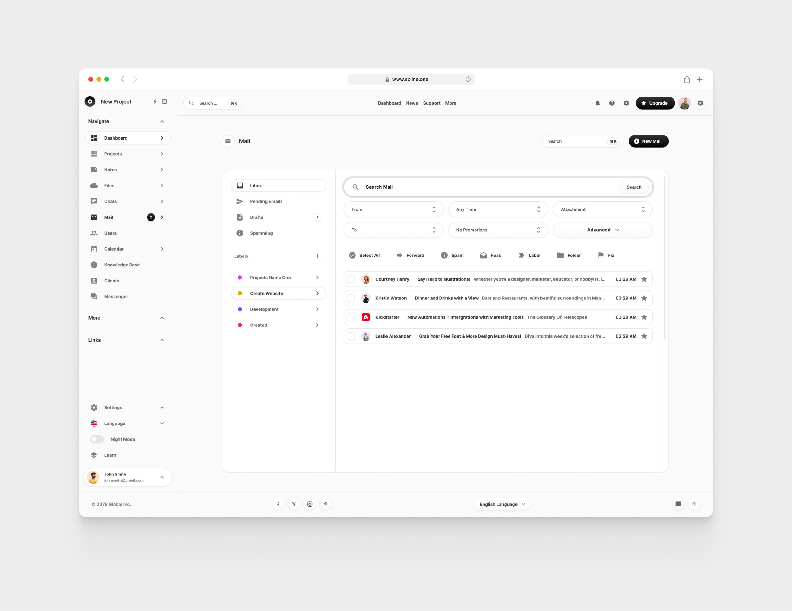 Mail for Figma Template