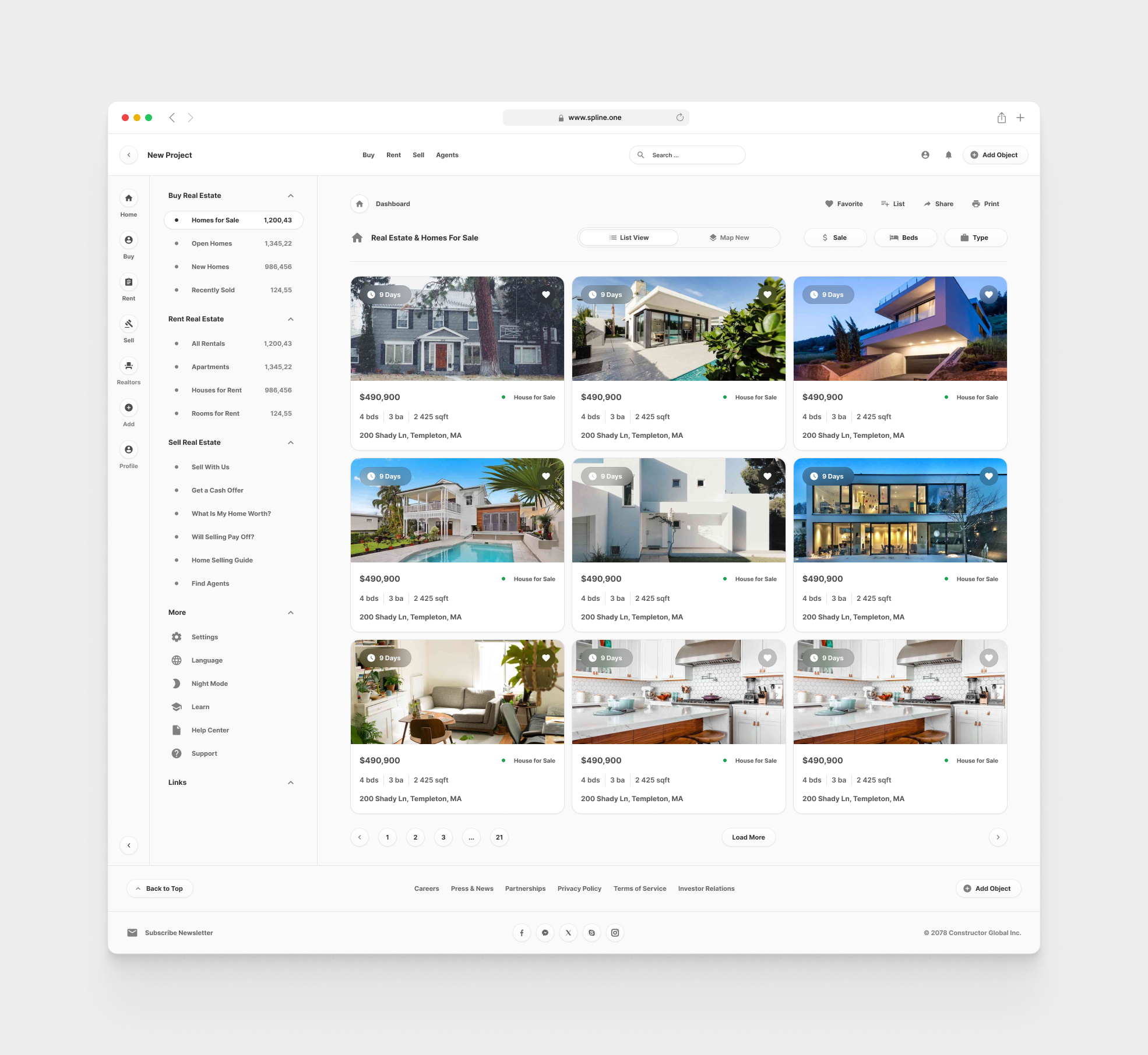Real Estate for Figma Templates (0023)