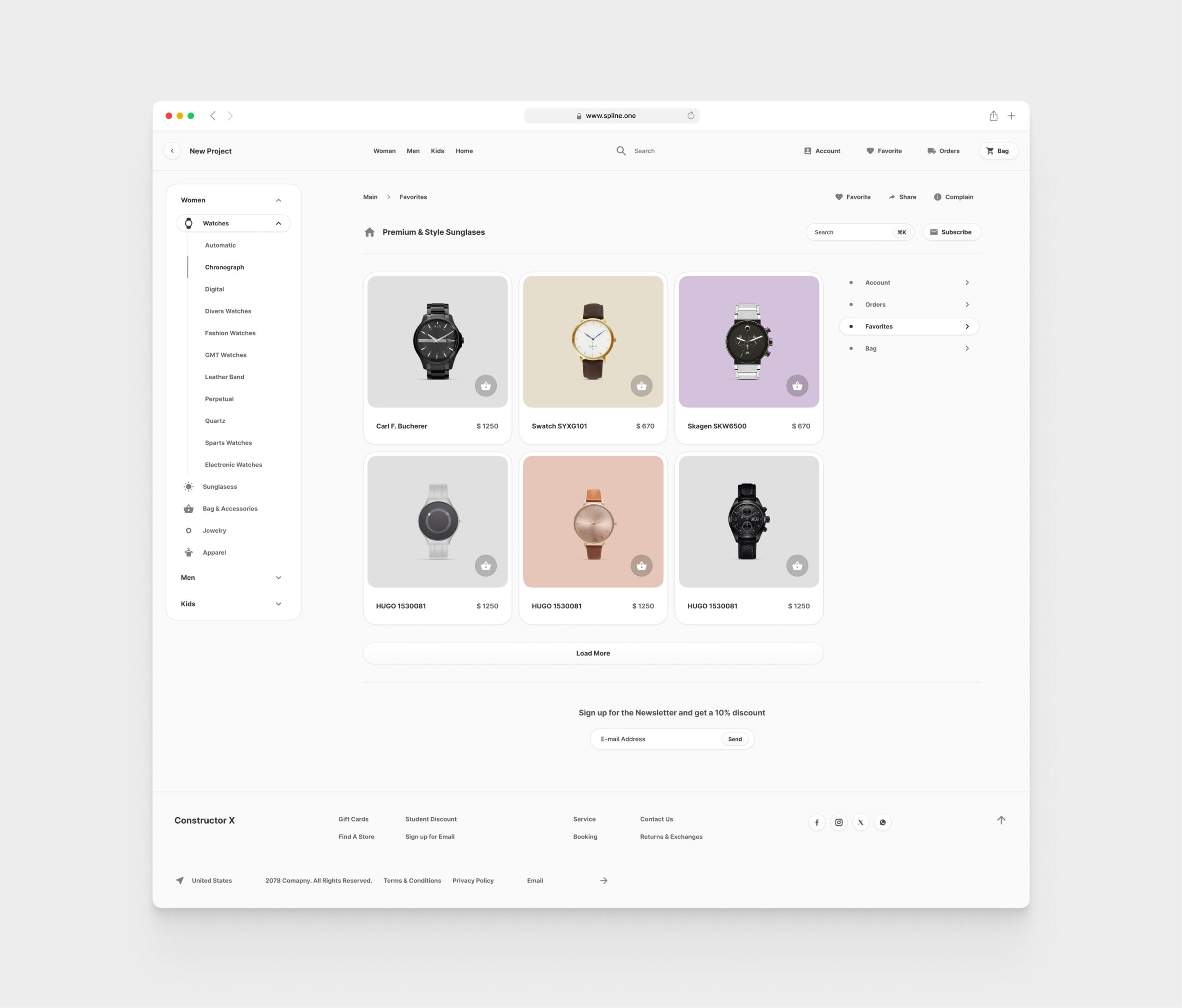 Watches Store for Figma Templates (0038)