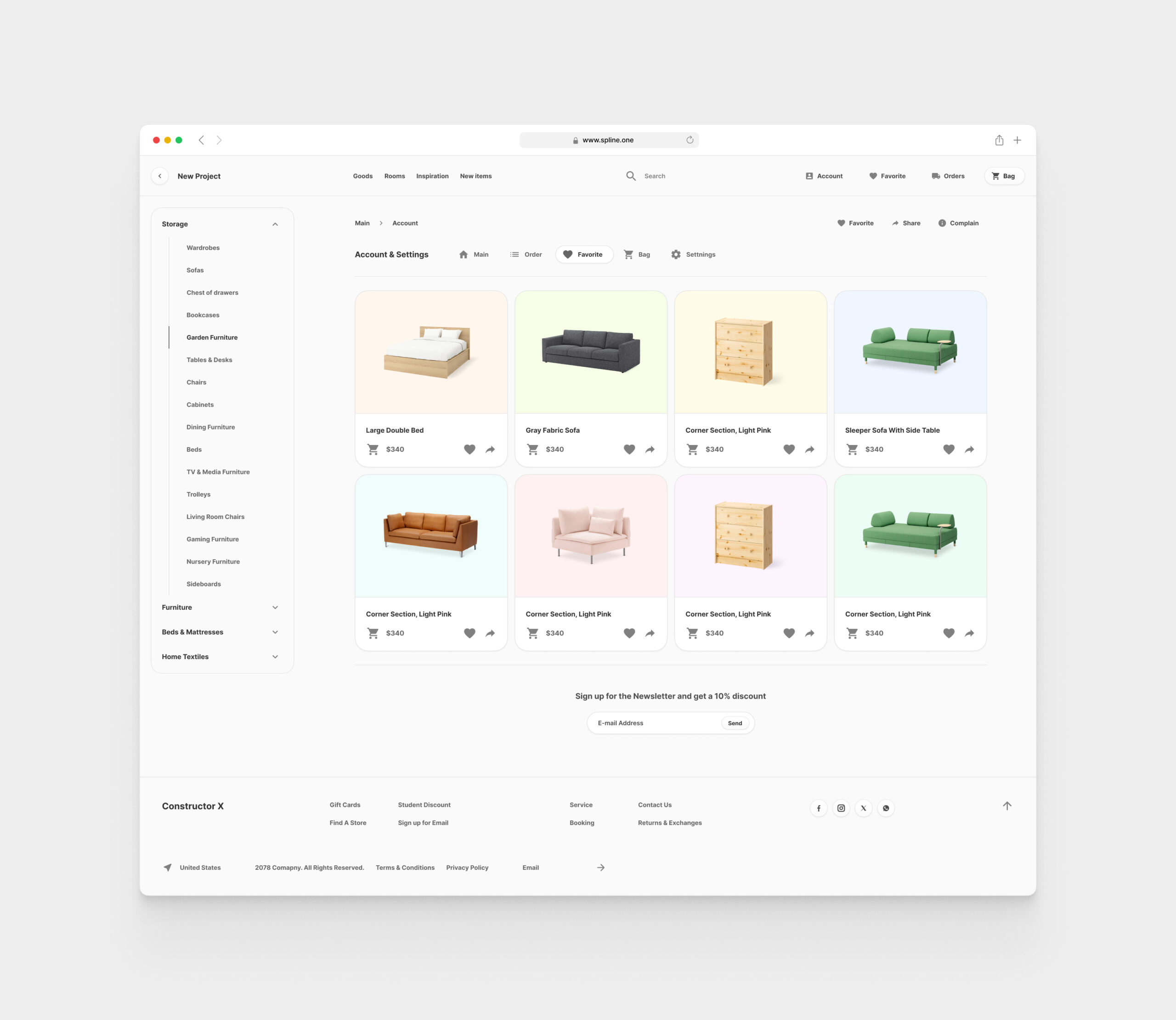 Furniture Store for Figma Templates (0036)