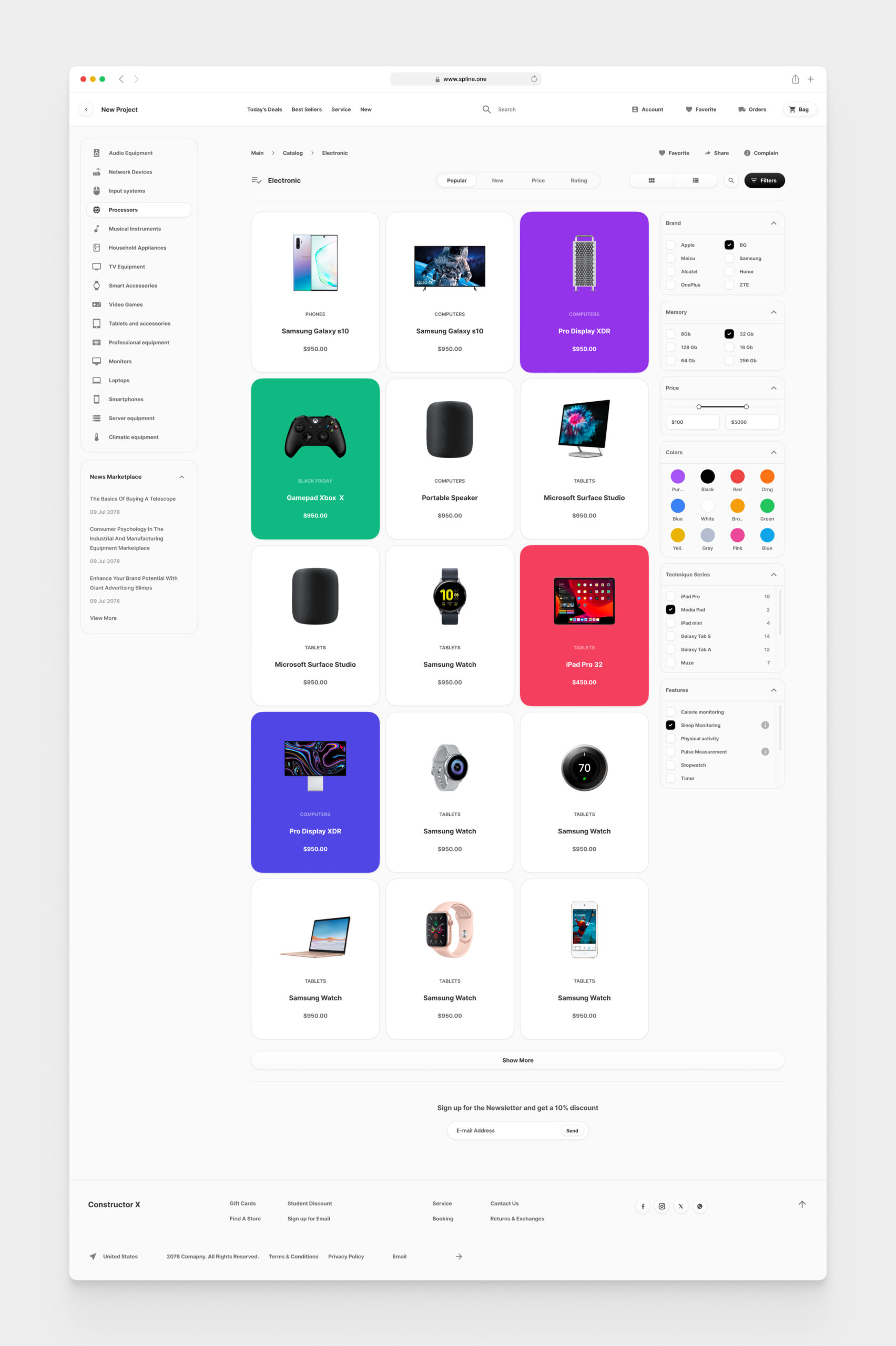 Electronic Store for Figma Templates (0035)