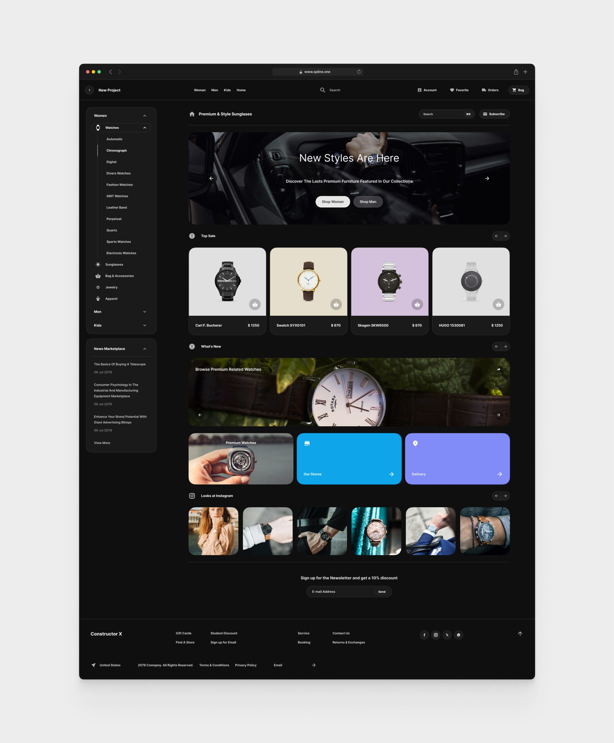 Watches Store for Figma Templates (0038)