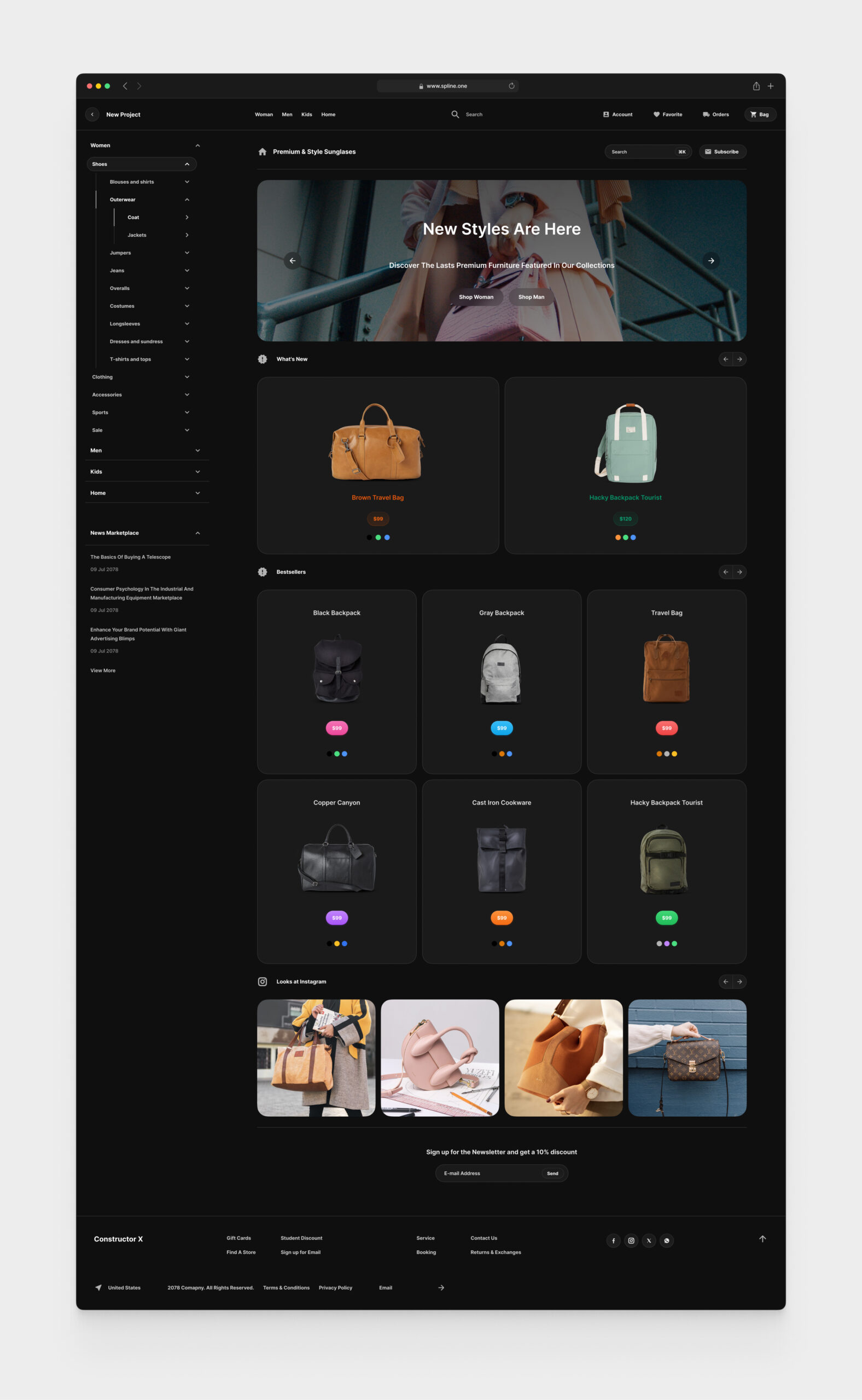 Bags Store for Figma Templates (0037)