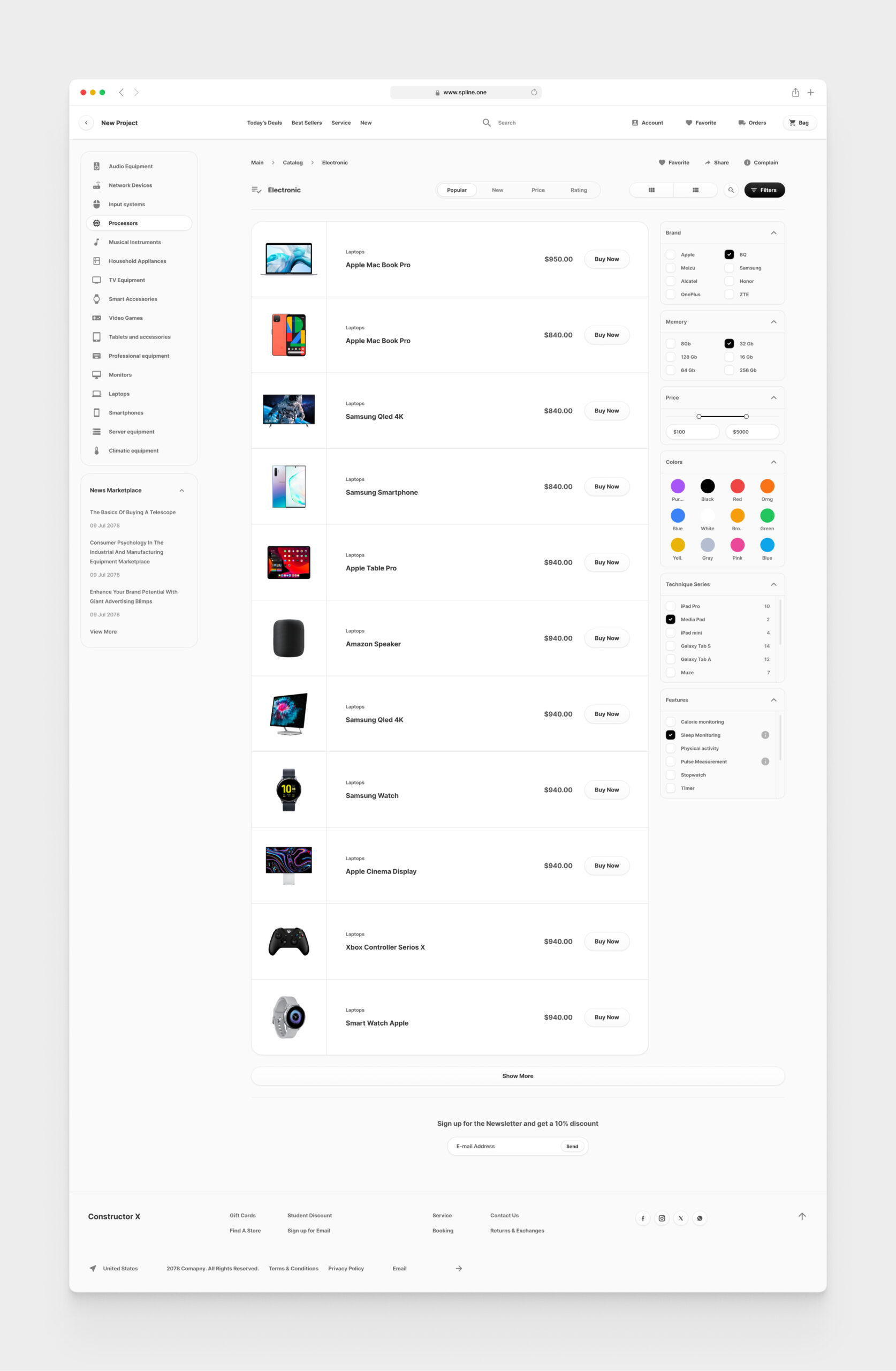 Electronic Store for Figma Templates (0035)