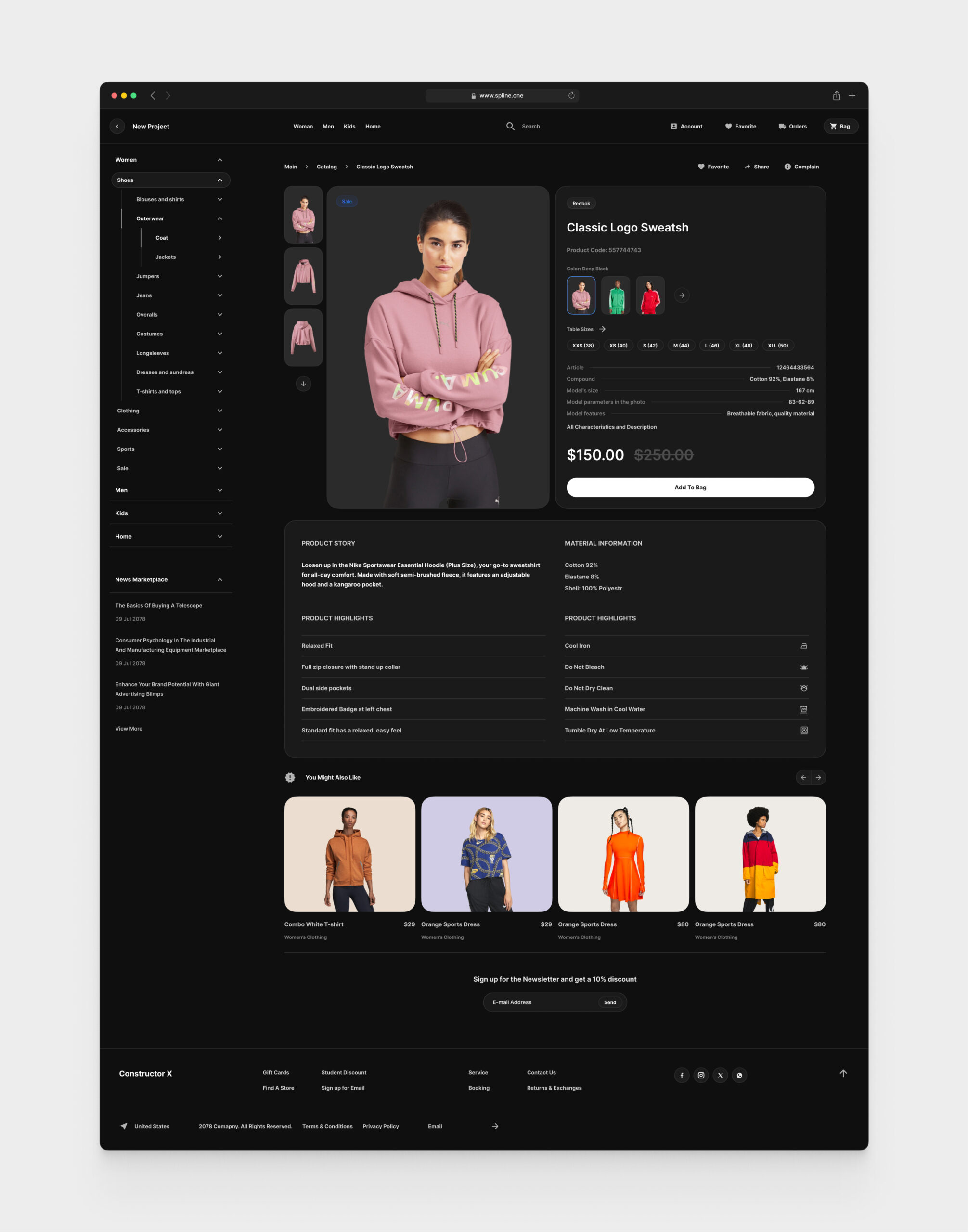 Sport Store for Figma Templates (0040)