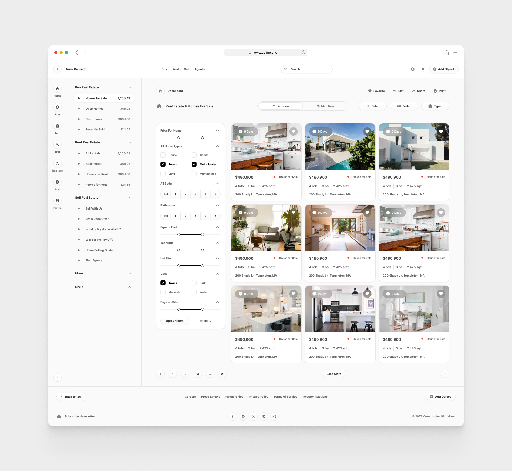 Real Estate for Figma Templates (0023)