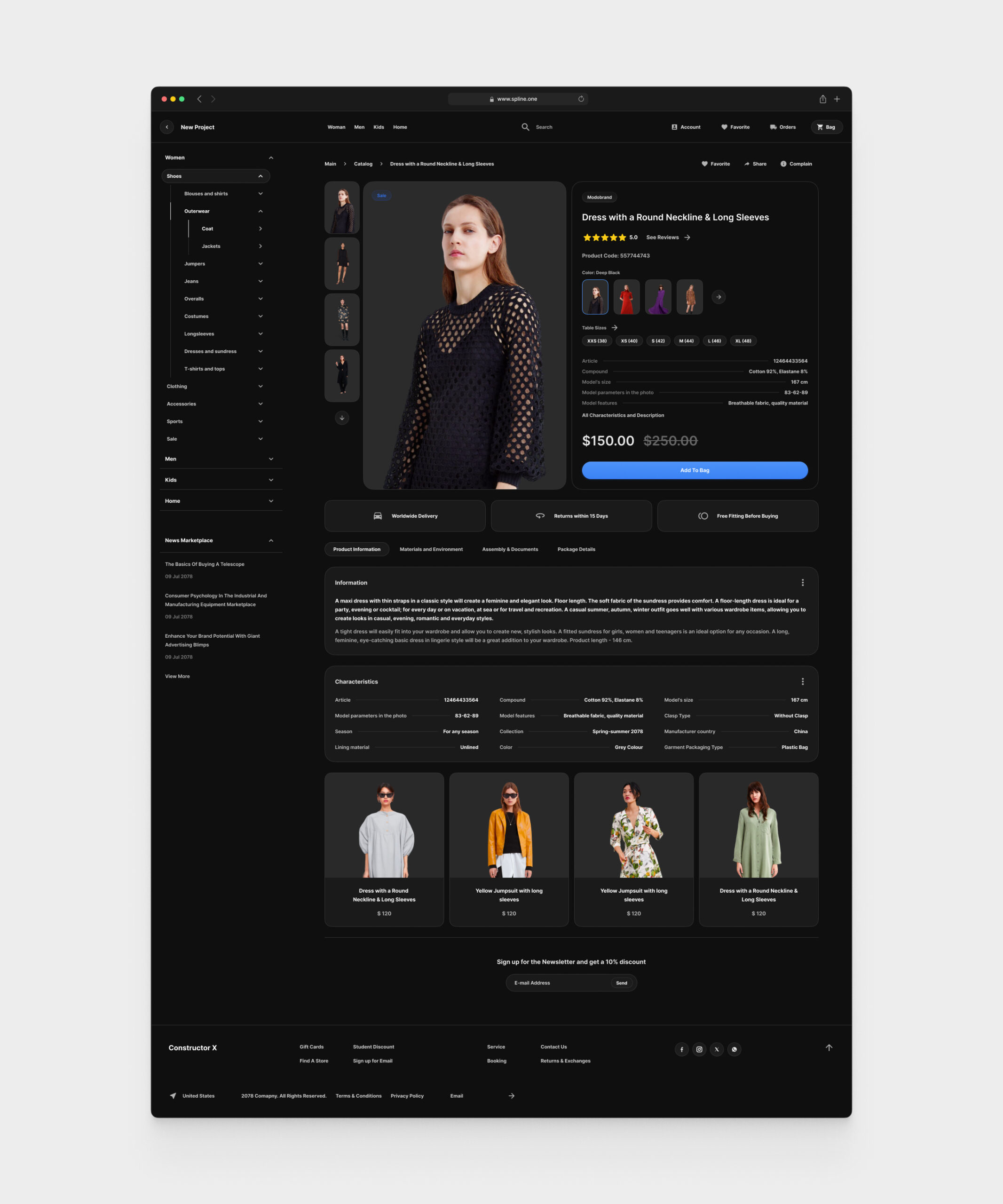 Clothes Store for Figma Tempaltes (0039)