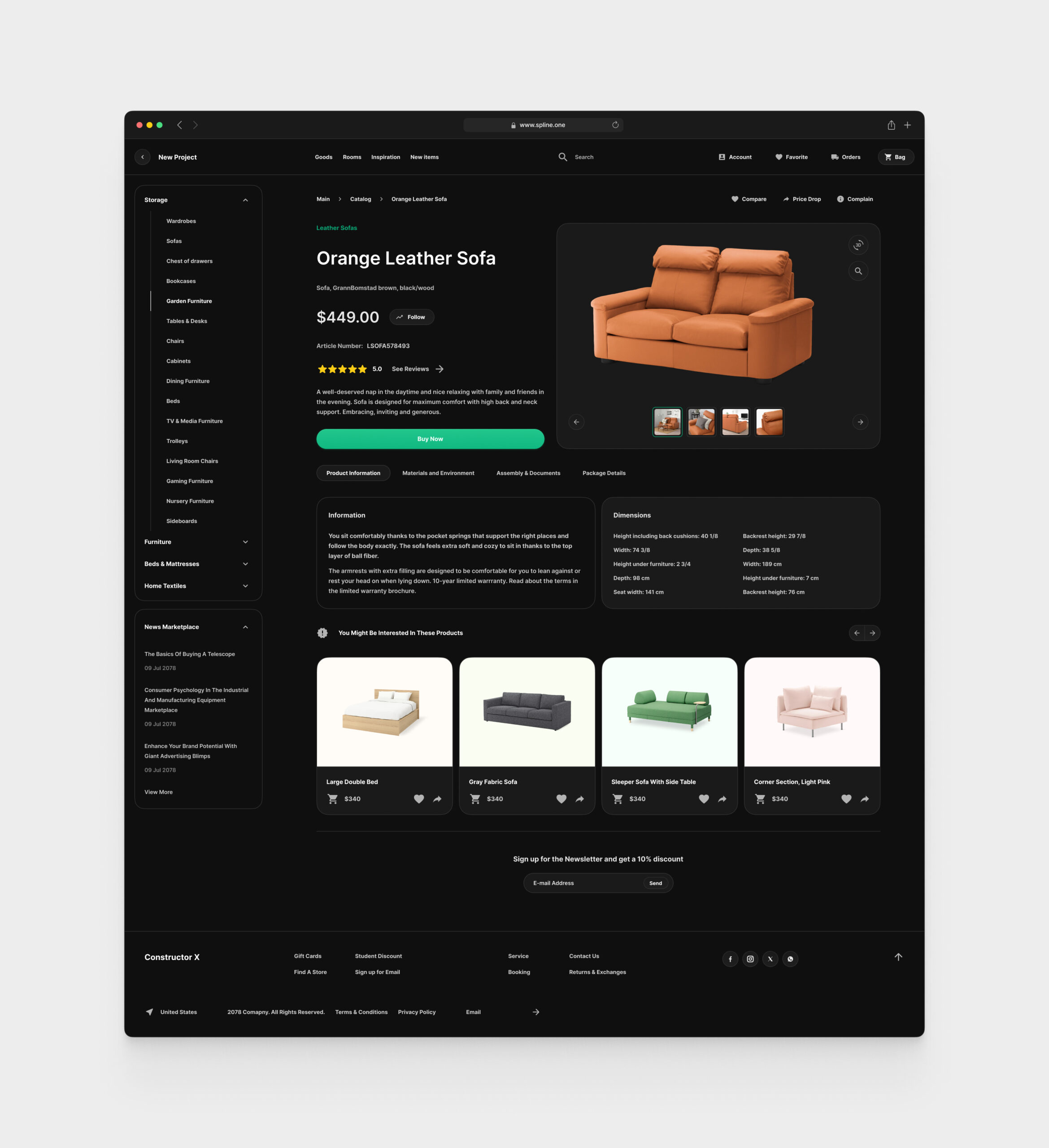 Furniture Store for Figma Templates (0036)
