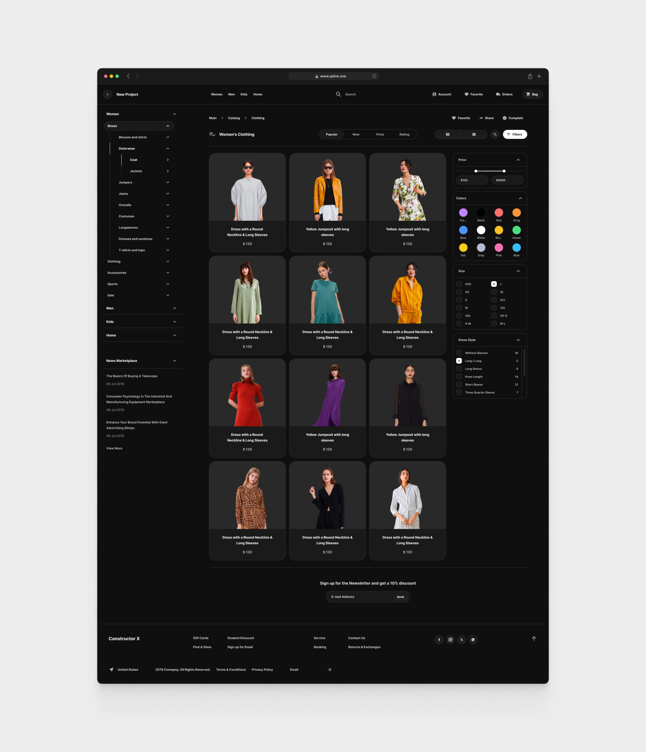 Clothes Store for Figma Tempaltes (0039)