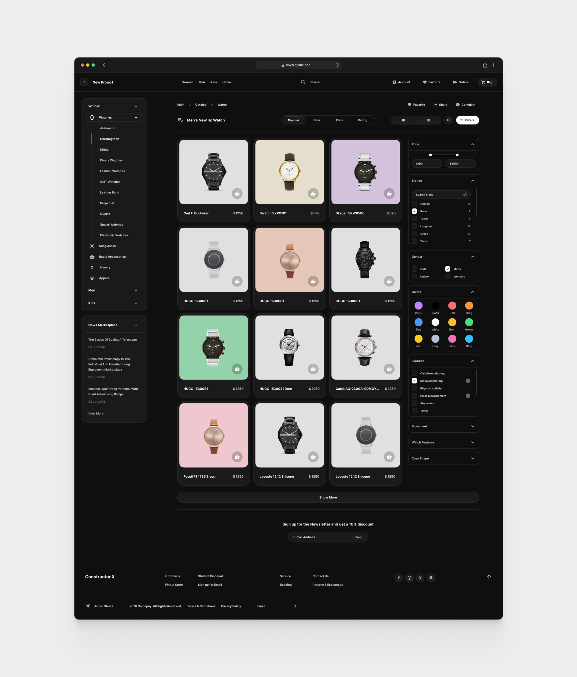 Watches Store for Figma Templates (0038)