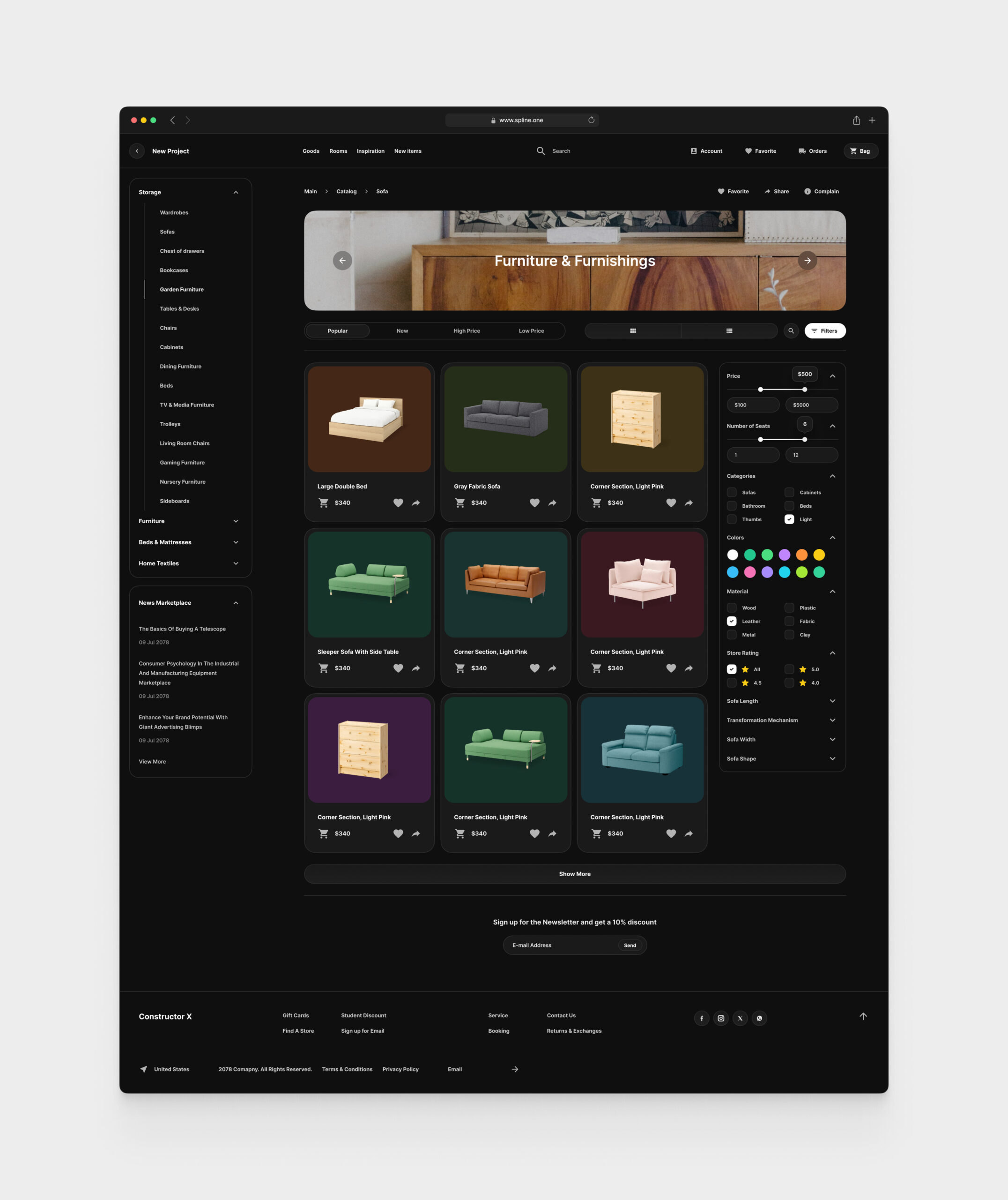 Furniture Store for Figma Templates (0036)