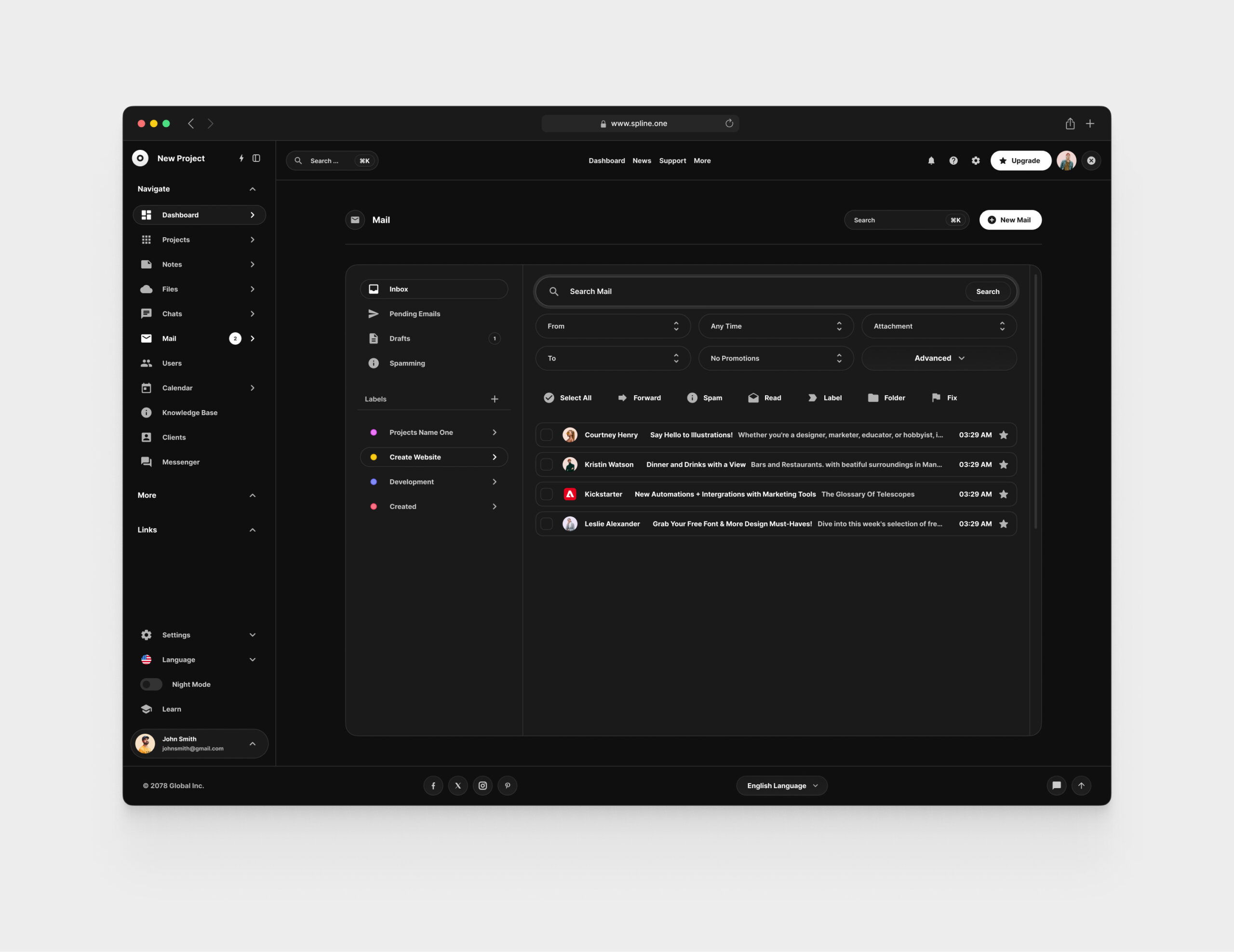 Mail for Figma Template