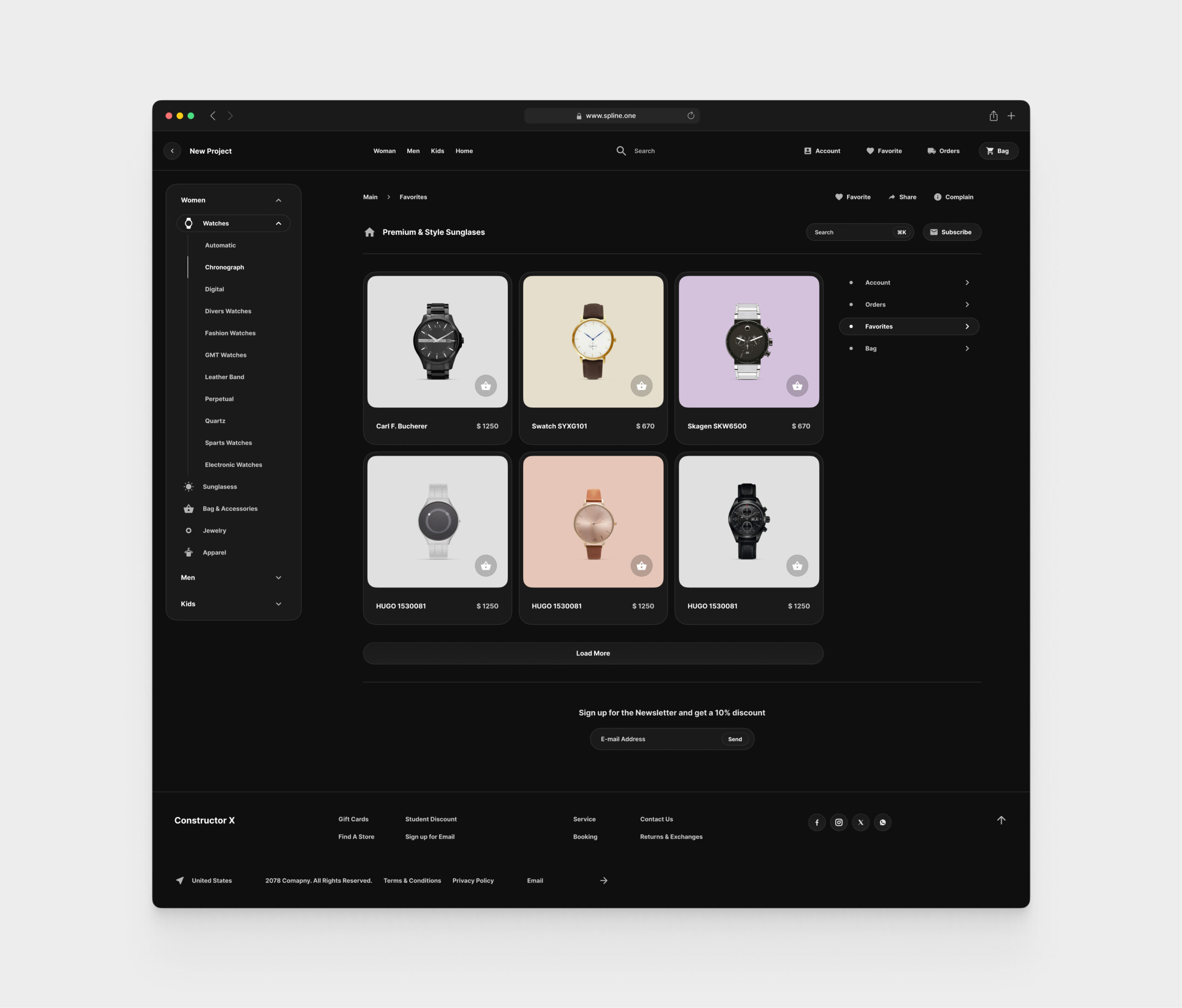 Watches Store for Figma Templates (0038)