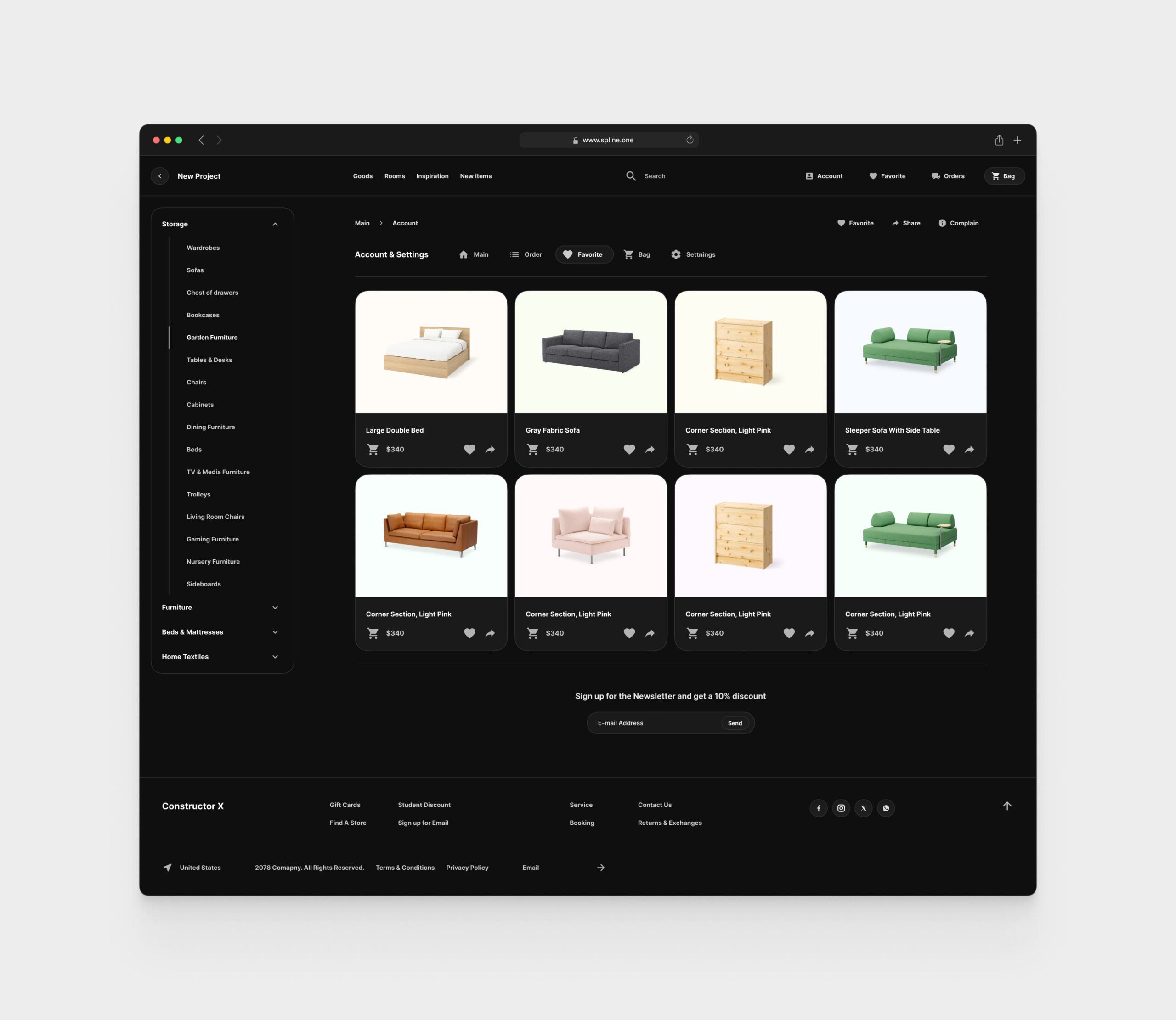 Furniture Store for Figma Templates (0036)