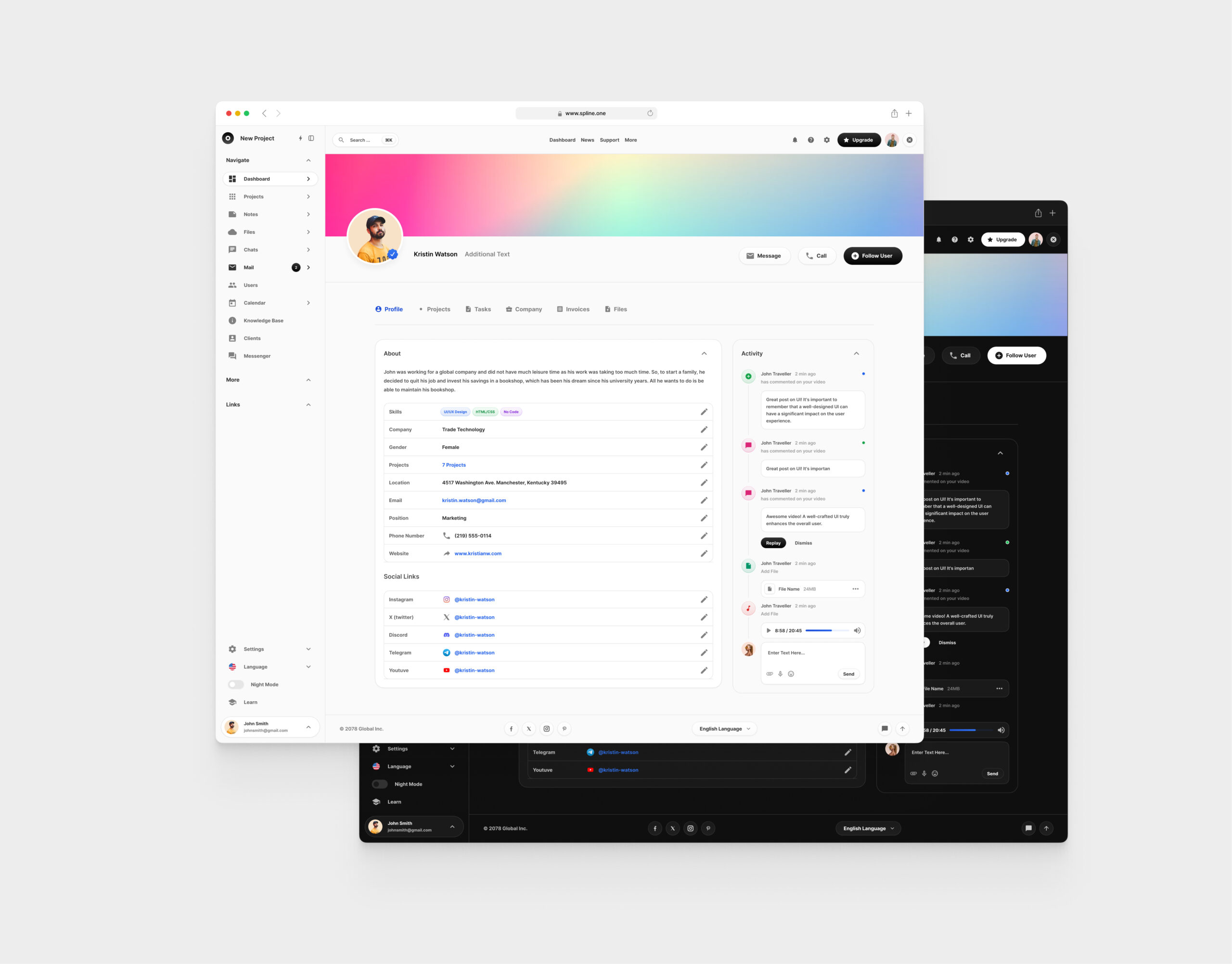 Profile UI for Figma (0012)