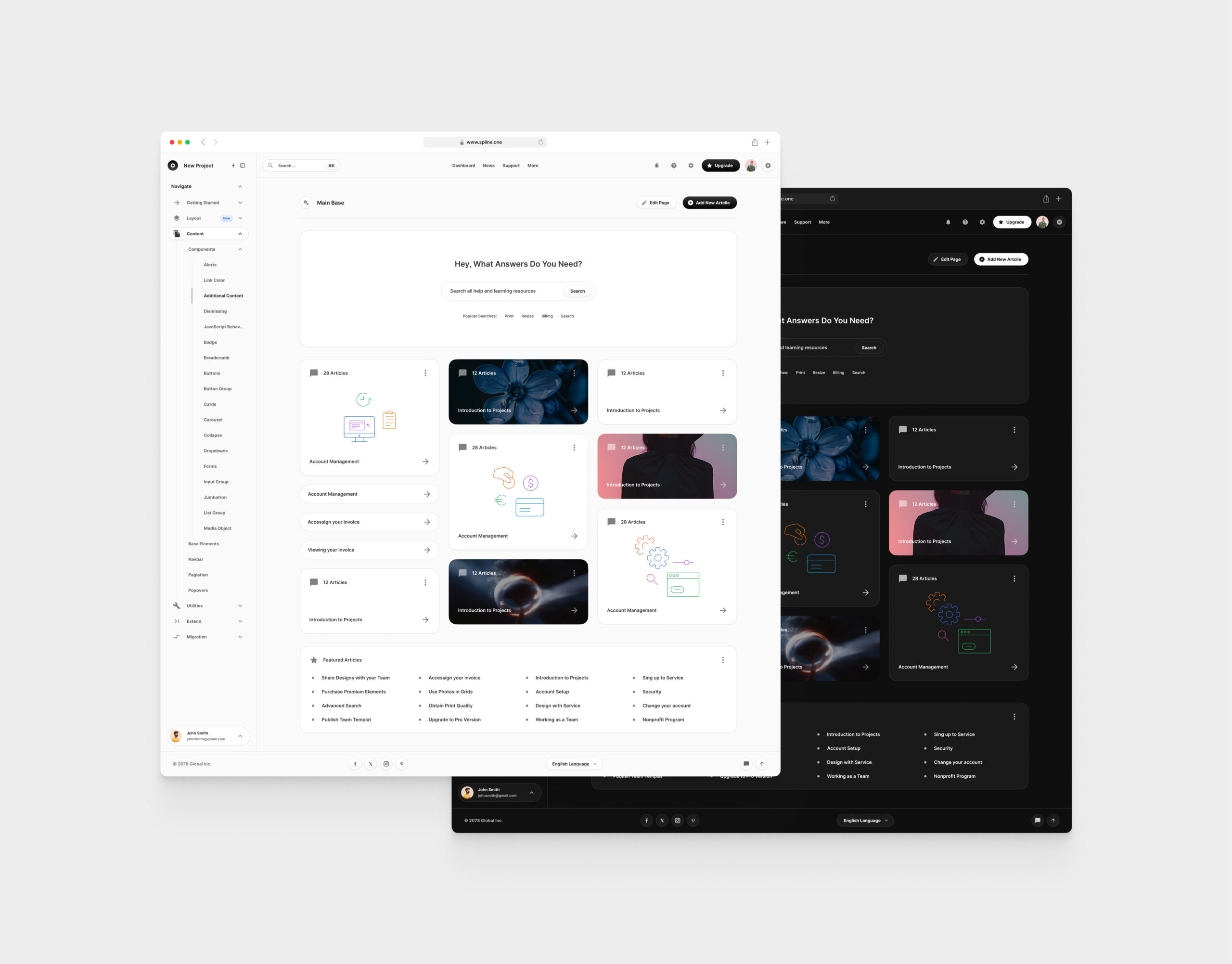 Knowledge Base  for Figma Template (0010)